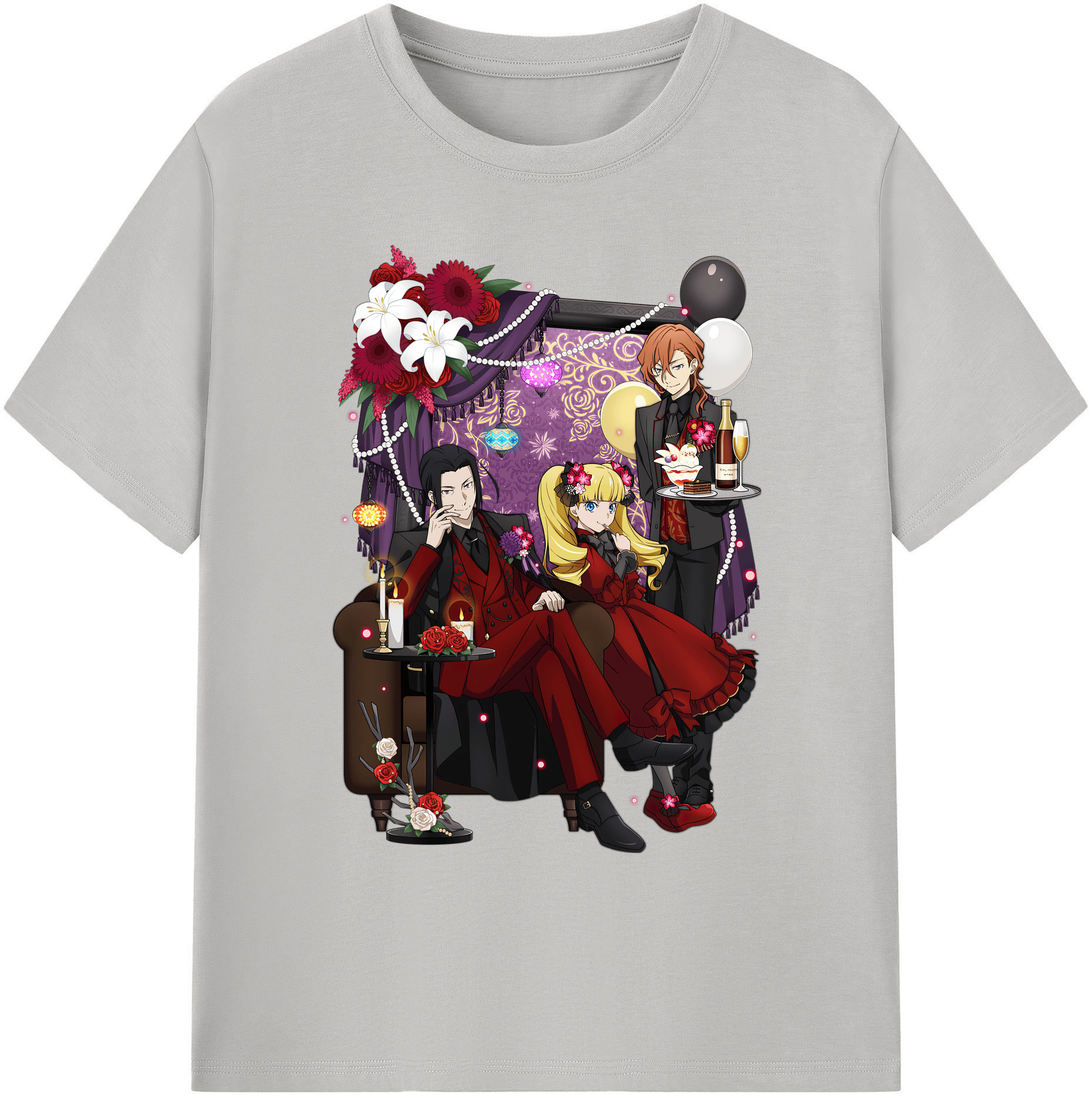 （画像用） 文豪ストレイドッグス Bungo Stray Dogs 綿100％ メンズ半袖Tシャツ｜肌触りやわらか＆通気性