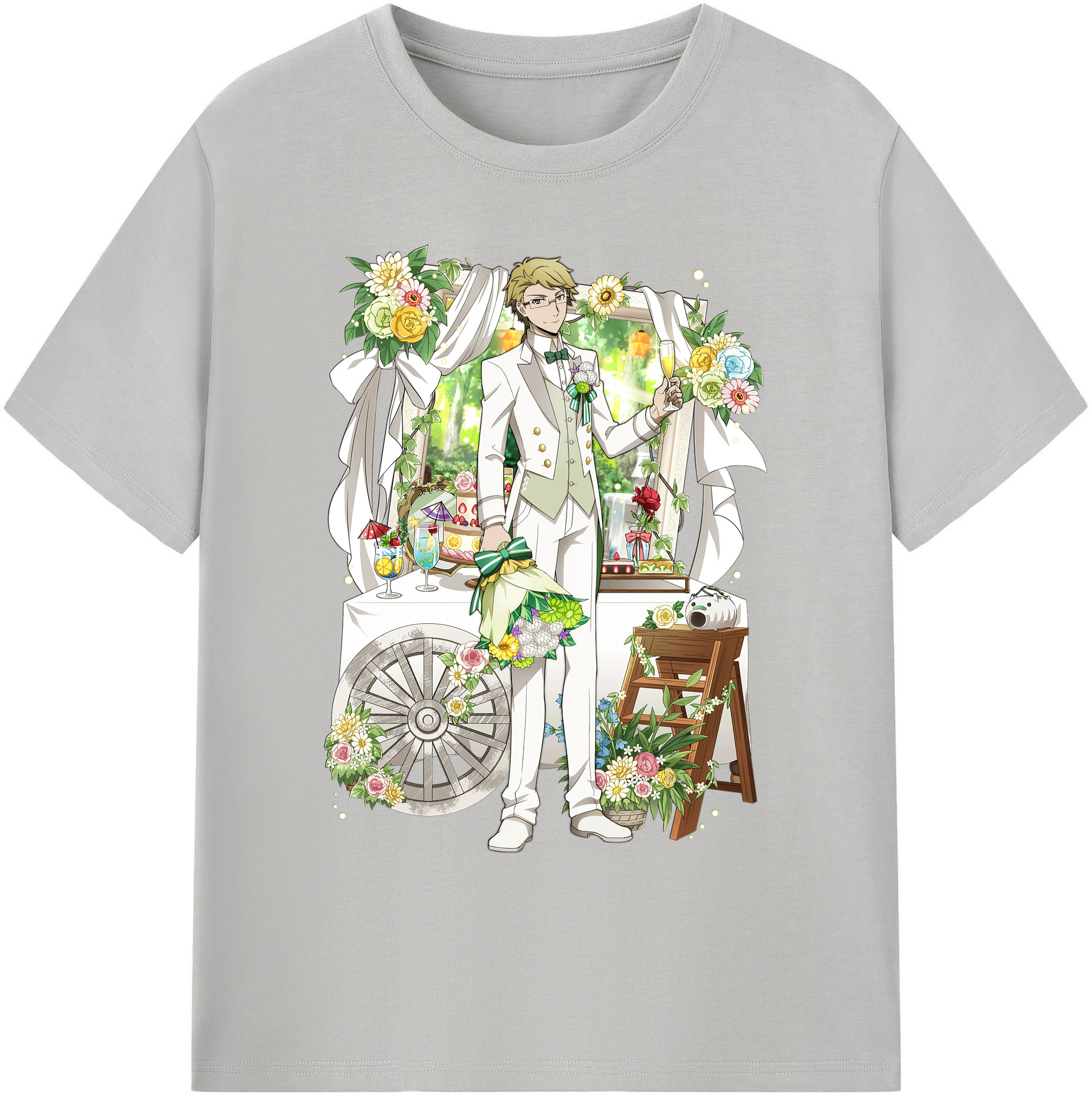 （画像用） 文豪ストレイドッグス Bungo Stray Dogs 綿100％ メンズ半袖Tシャツ｜肌触りやわらか＆通気性