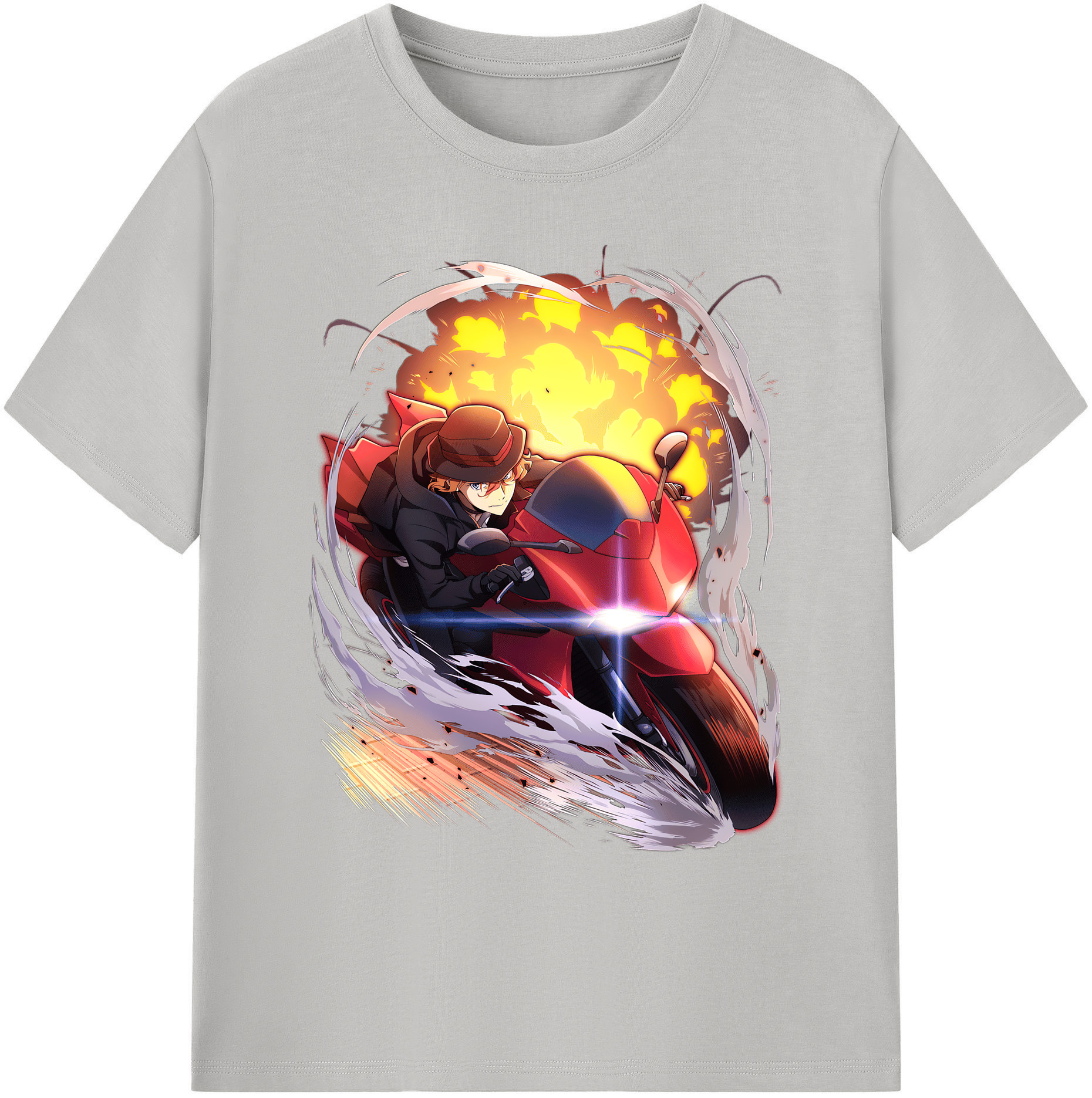 （画像用） 文豪ストレイドッグス Bungo Stray Dogs 綿100％ メンズ半袖Tシャツ｜肌触りやわらか＆通気性
