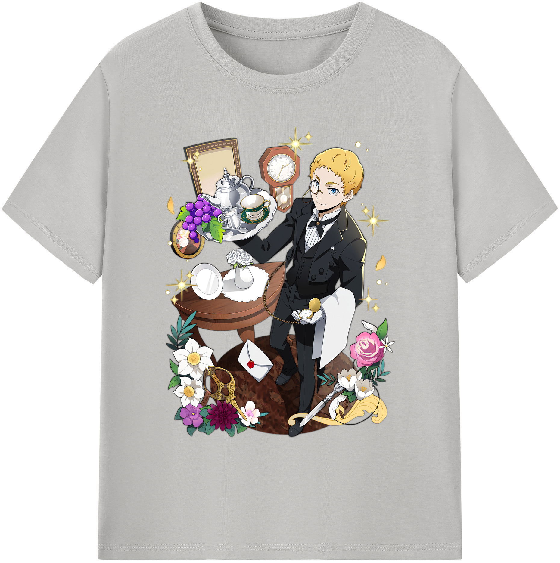 （画像用） 文豪ストレイドッグス Bungo Stray Dogs 綿100％ メンズ半袖Tシャツ｜肌触りやわらか＆通気性