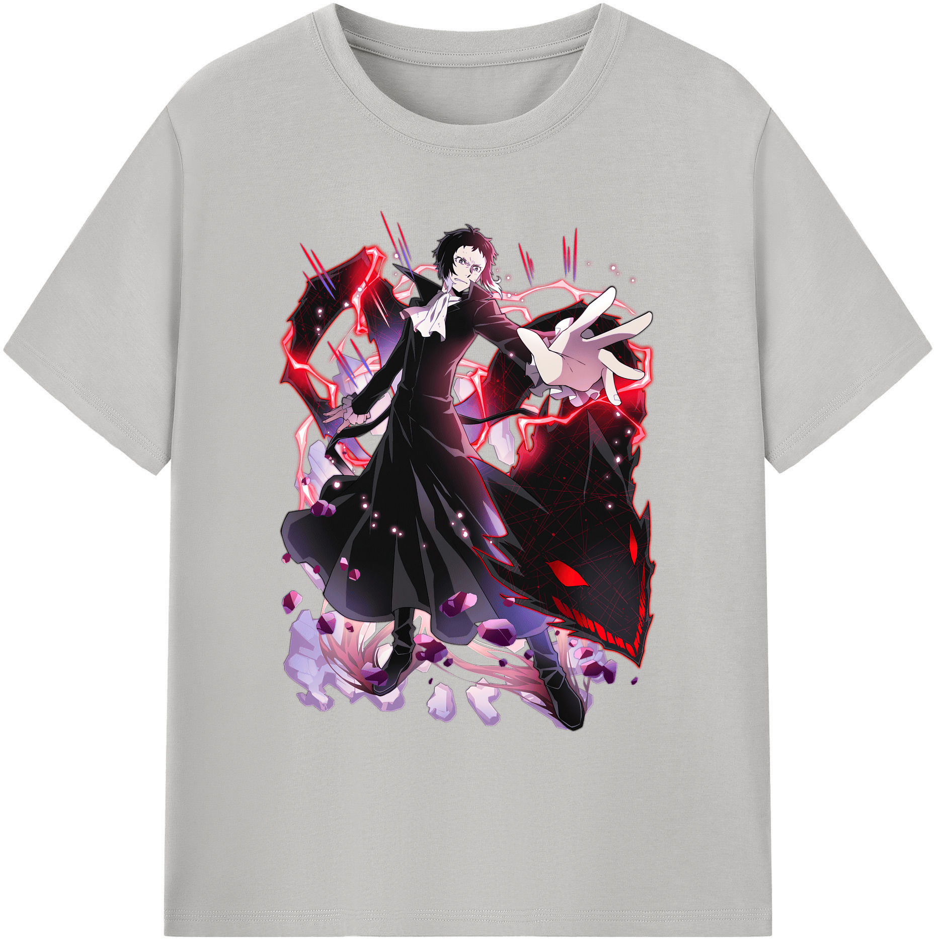 （画像用） 文豪ストレイドッグス Bungo Stray Dogs 綿100％ メンズ半袖Tシャツ｜肌触りやわらか＆通気性