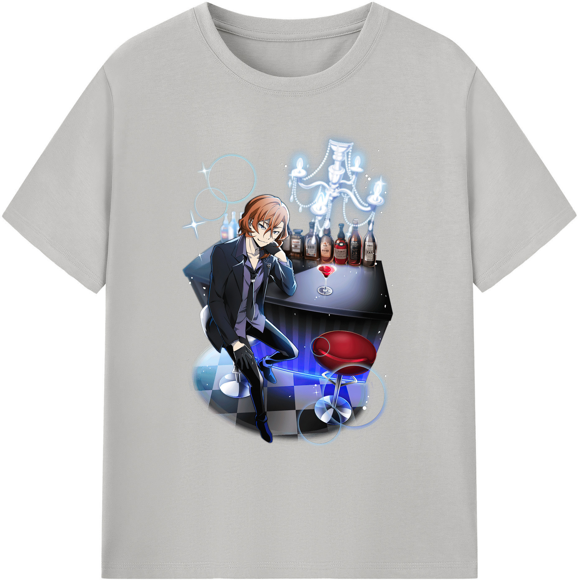 （画像用） 文豪ストレイドッグス Bungo Stray Dogs 綿100％ メンズ半袖Tシャツ｜肌触りやわらか＆通気性