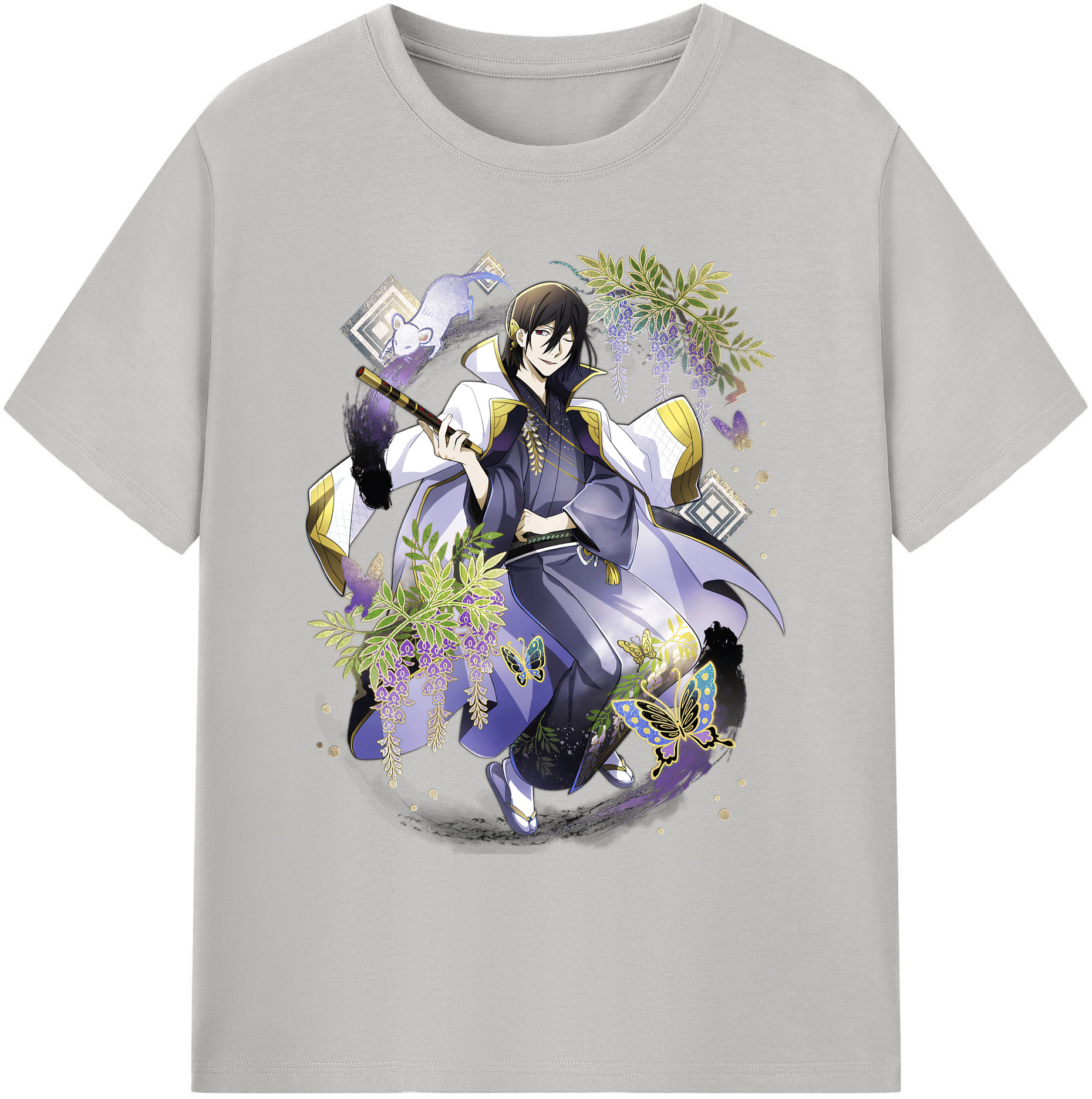 （画像用） 文豪ストレイドッグス Bungo Stray Dogs 綿100％ メンズ半袖Tシャツ｜肌触りやわらか＆通気性