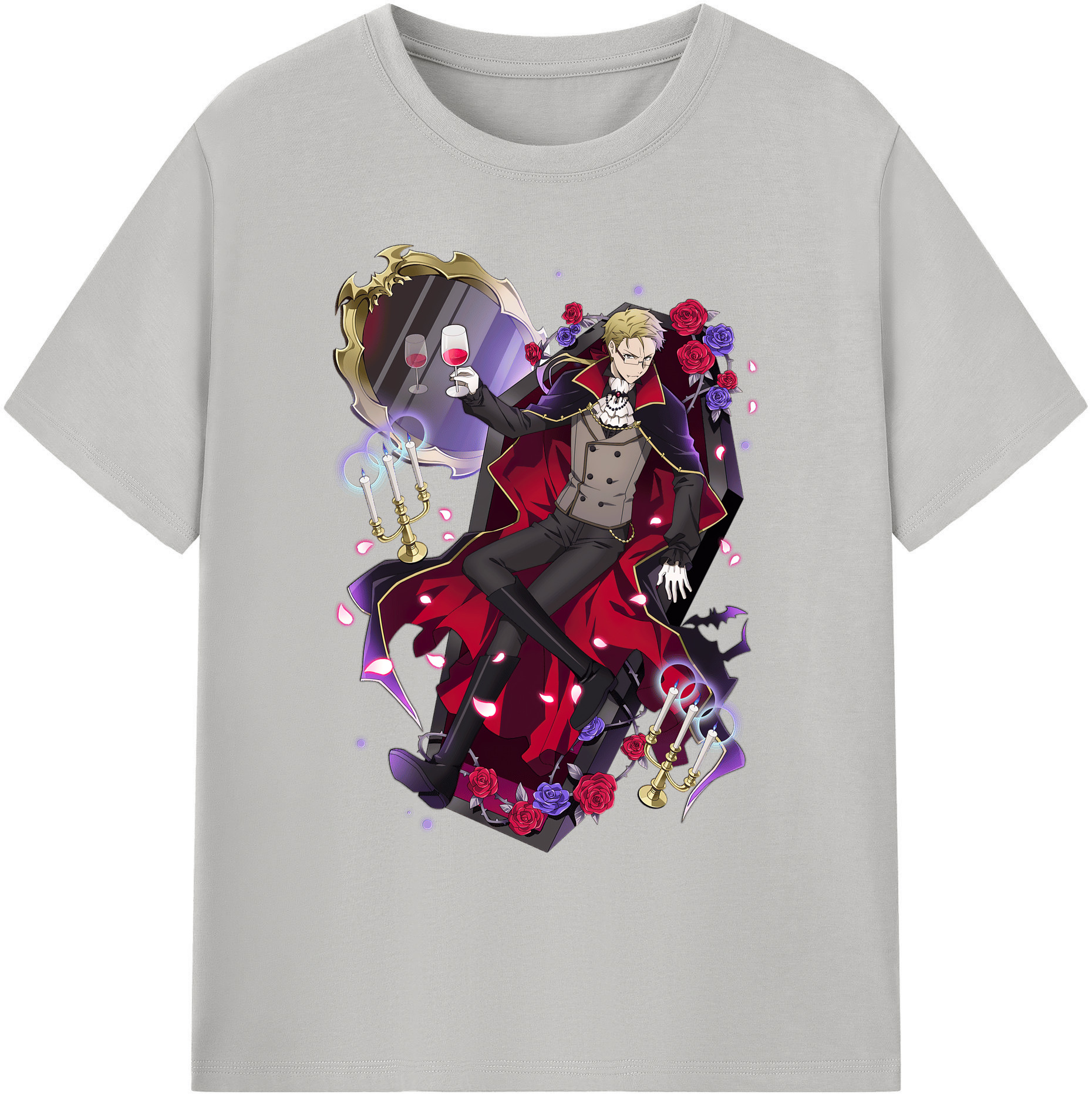 （画像用） 文豪ストレイドッグス Bungo Stray Dogs 綿100％ メンズ半袖Tシャツ｜肌触りやわらか＆通気性