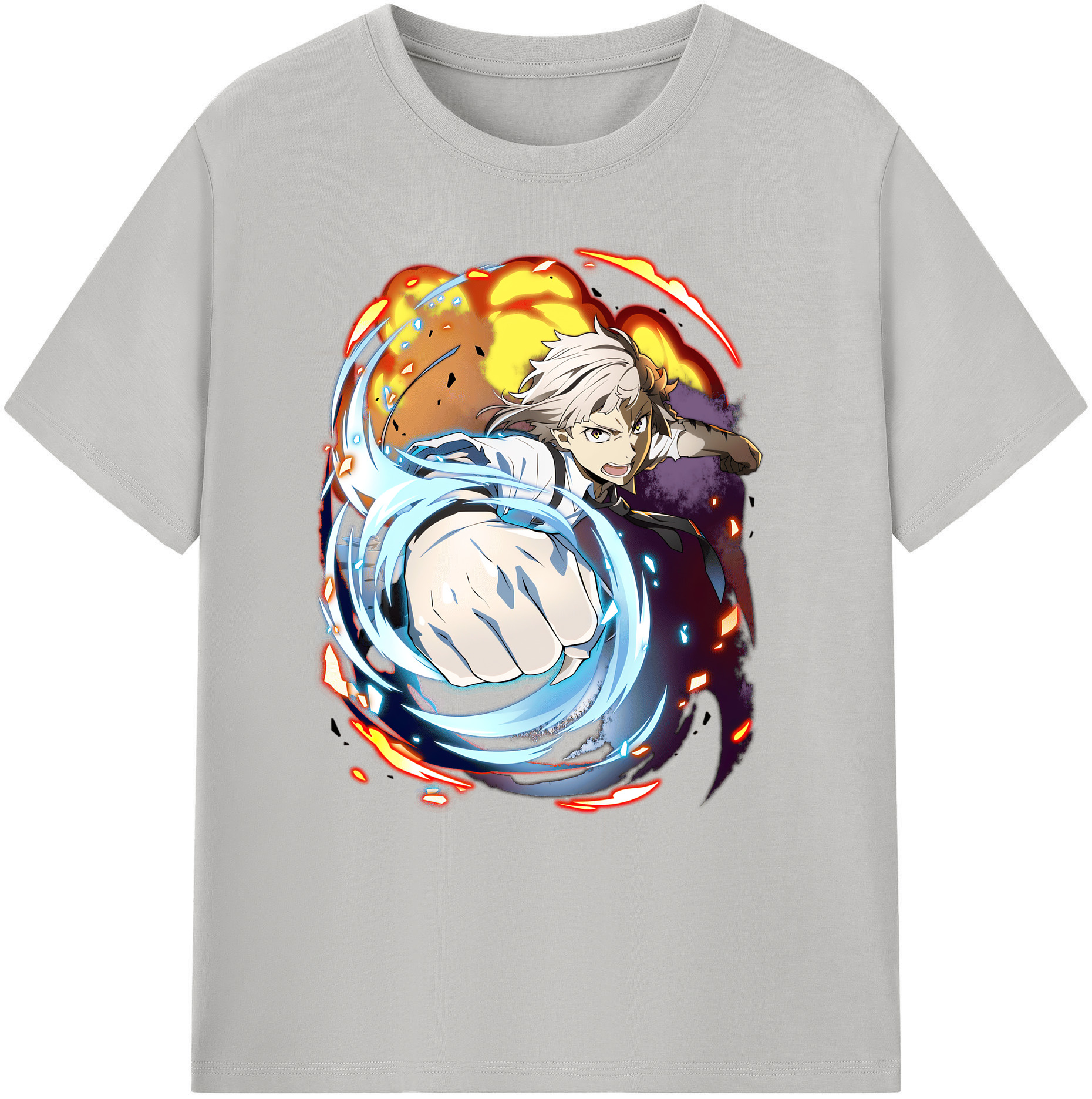 （画像用） 文豪ストレイドッグス Bungo Stray Dogs 綿100％ メンズ半袖Tシャツ｜肌触りやわらか＆通気性
