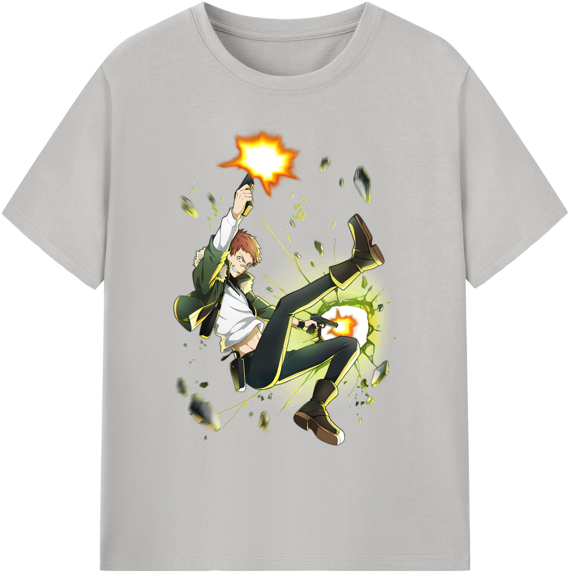 （画像用） 文豪ストレイドッグス Bungo Stray Dogs 綿100％ メンズ半袖Tシャツ｜肌触りやわらか＆通気性