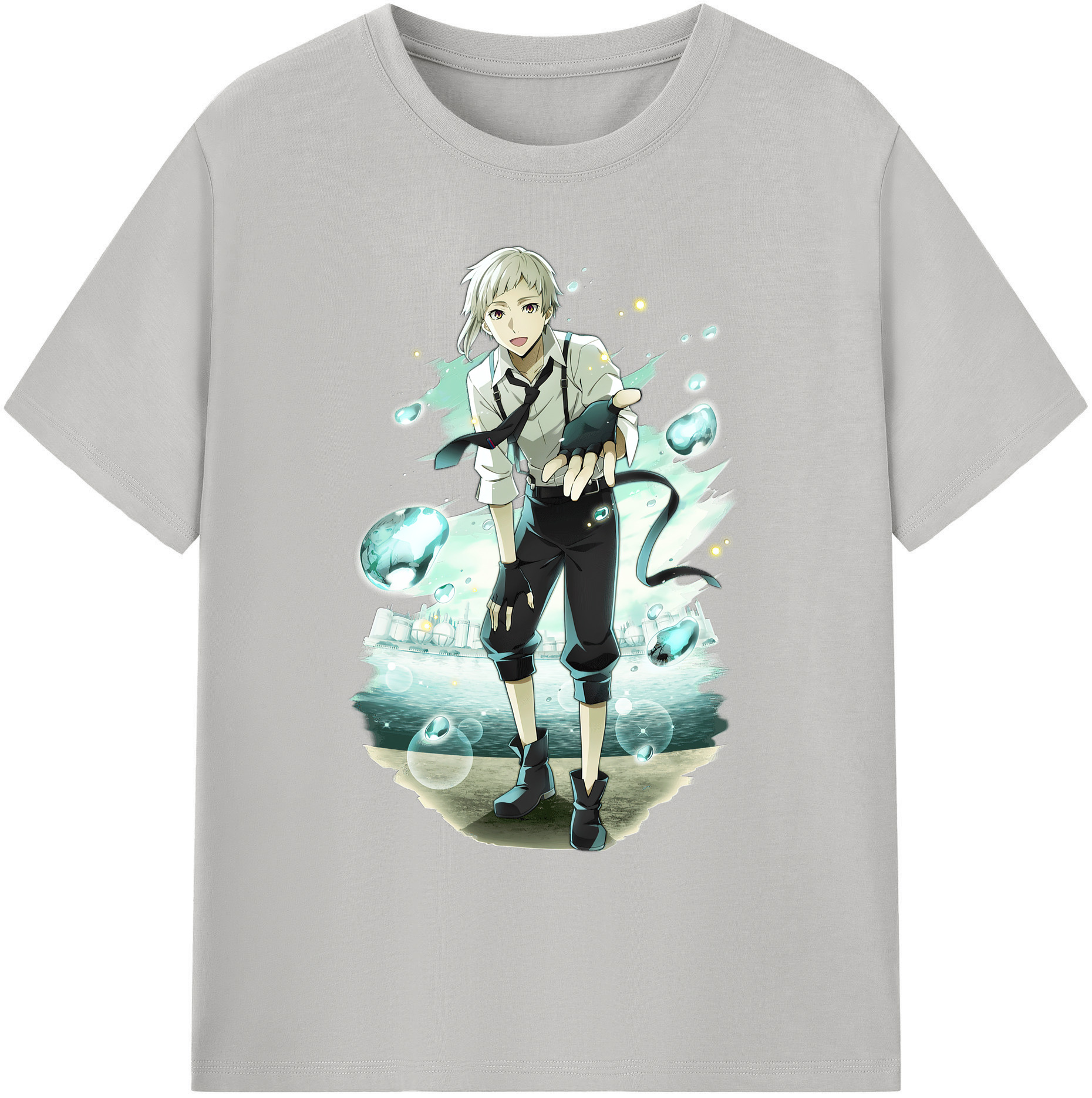 （画像用） 文豪ストレイドッグス Bungo Stray Dogs 綿100％ メンズ半袖Tシャツ｜肌触りやわらか＆通気性
