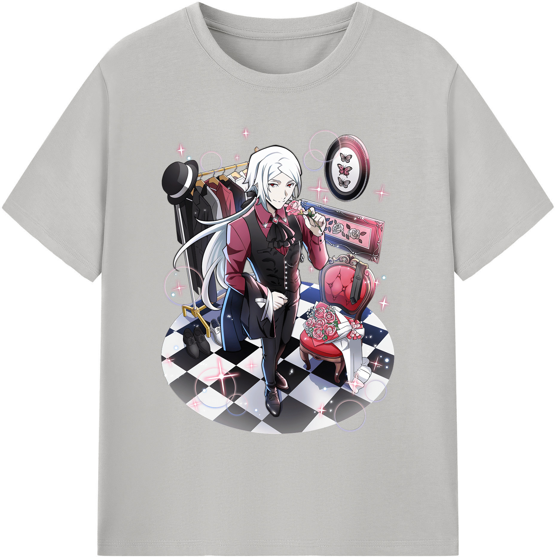 （画像用） 文豪ストレイドッグス Bungo Stray Dogs 綿100％ メンズ半袖Tシャツ｜肌触りやわらか＆通気性