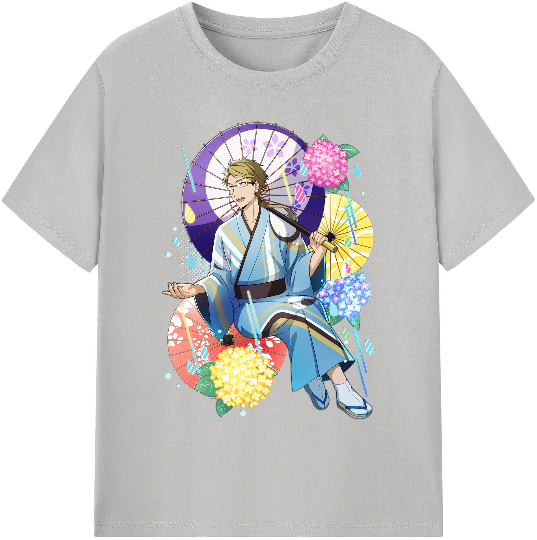 （画像用） 文豪ストレイドッグス Bungo Stray Dogs 綿100％ メンズ半袖Tシャツ｜肌触りやわらか＆通気性