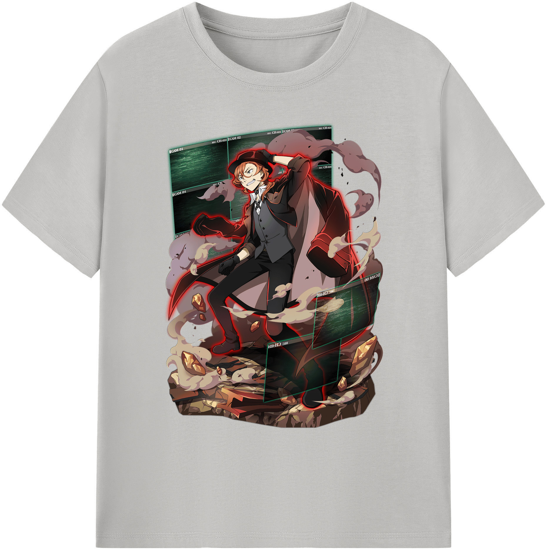 （画像用） 文豪ストレイドッグス Bungo Stray Dogs 綿100％ メンズ半袖Tシャツ｜肌触りやわらか＆通気性