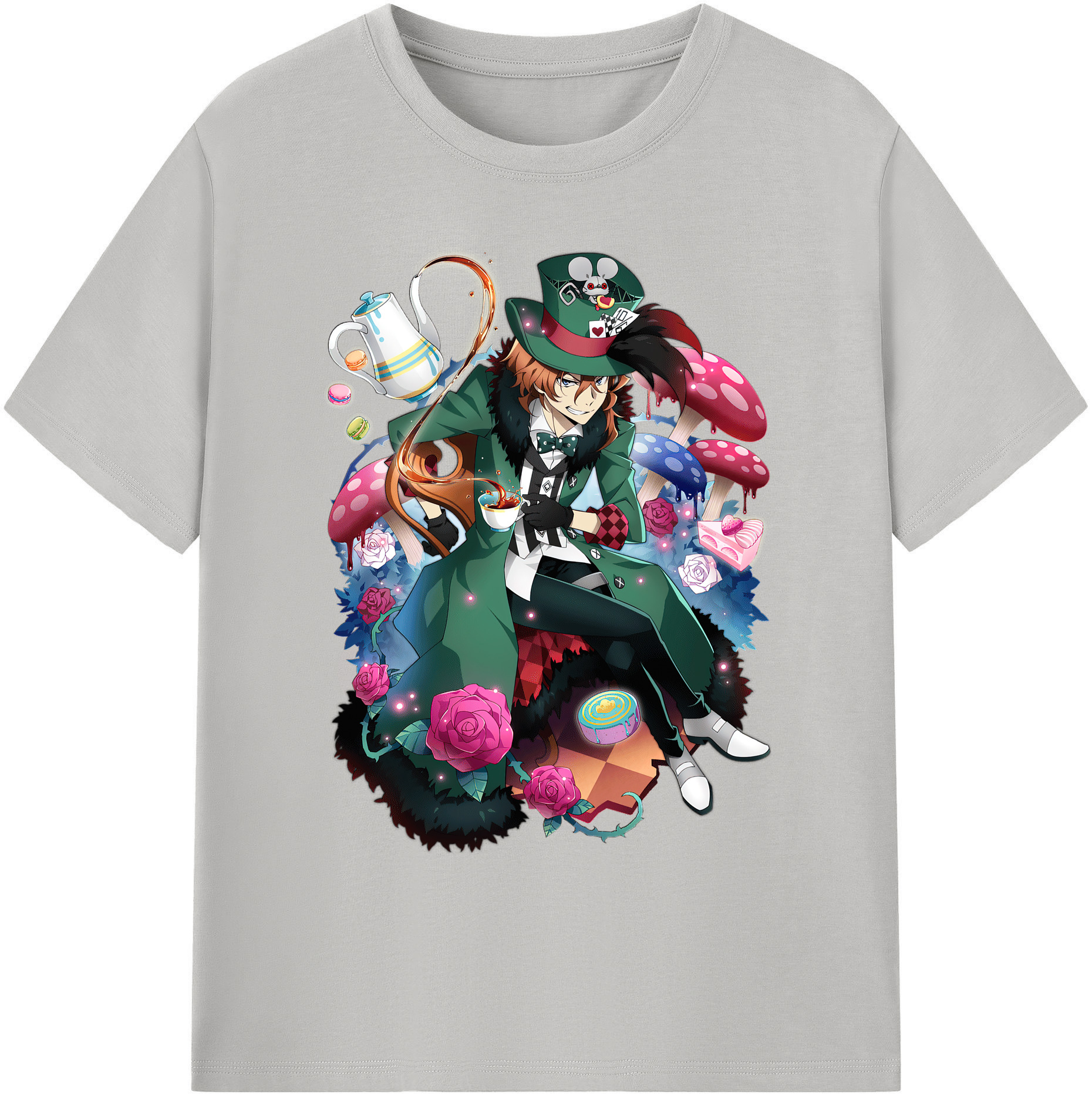 （画像用） 文豪ストレイドッグス Bungo Stray Dogs 綿100％ メンズ半袖Tシャツ｜肌触りやわらか＆通気性