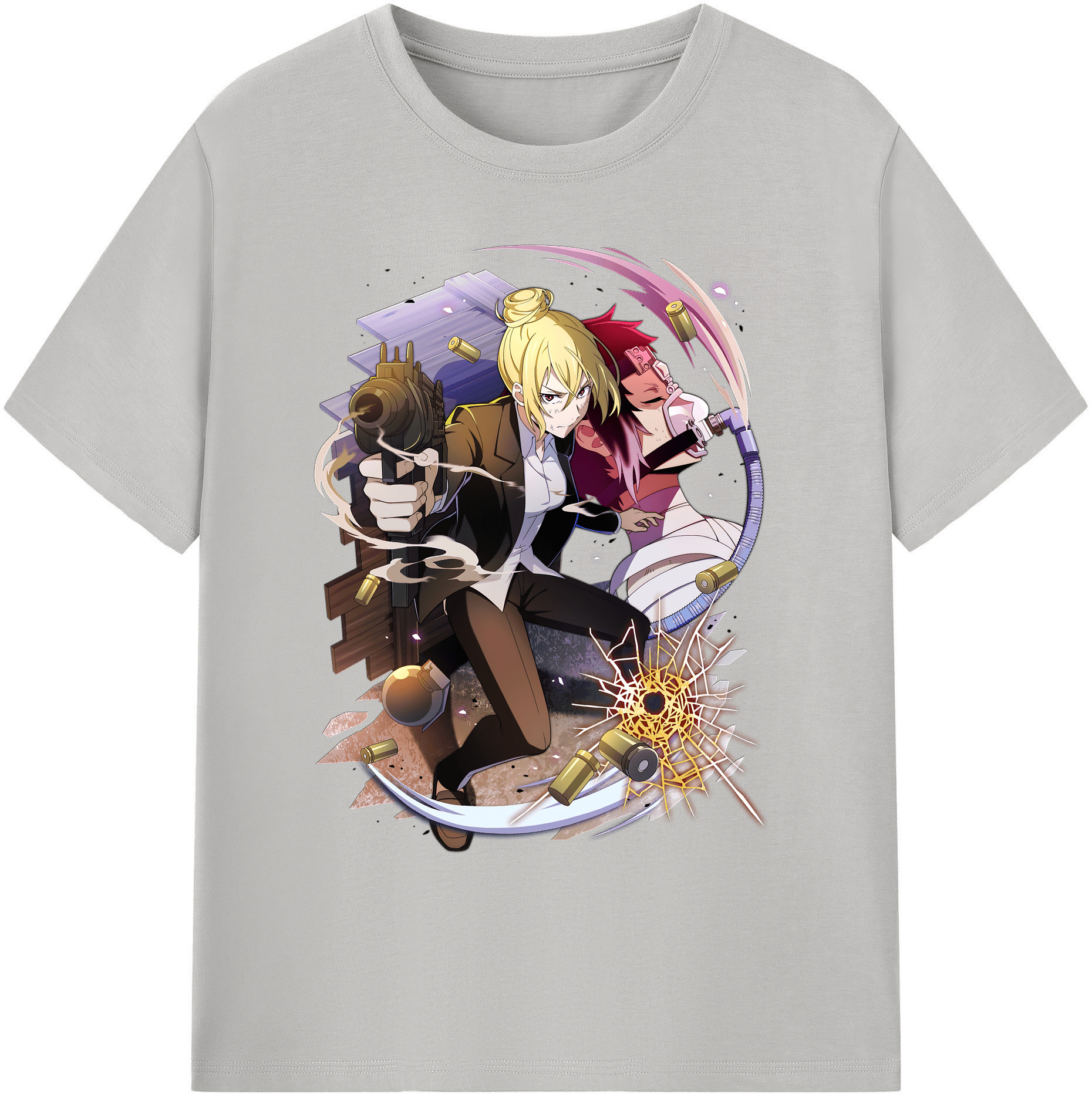 （画像用） 文豪ストレイドッグス Bungo Stray Dogs 綿100％ メンズ半袖Tシャツ｜肌触りやわらか＆通気性