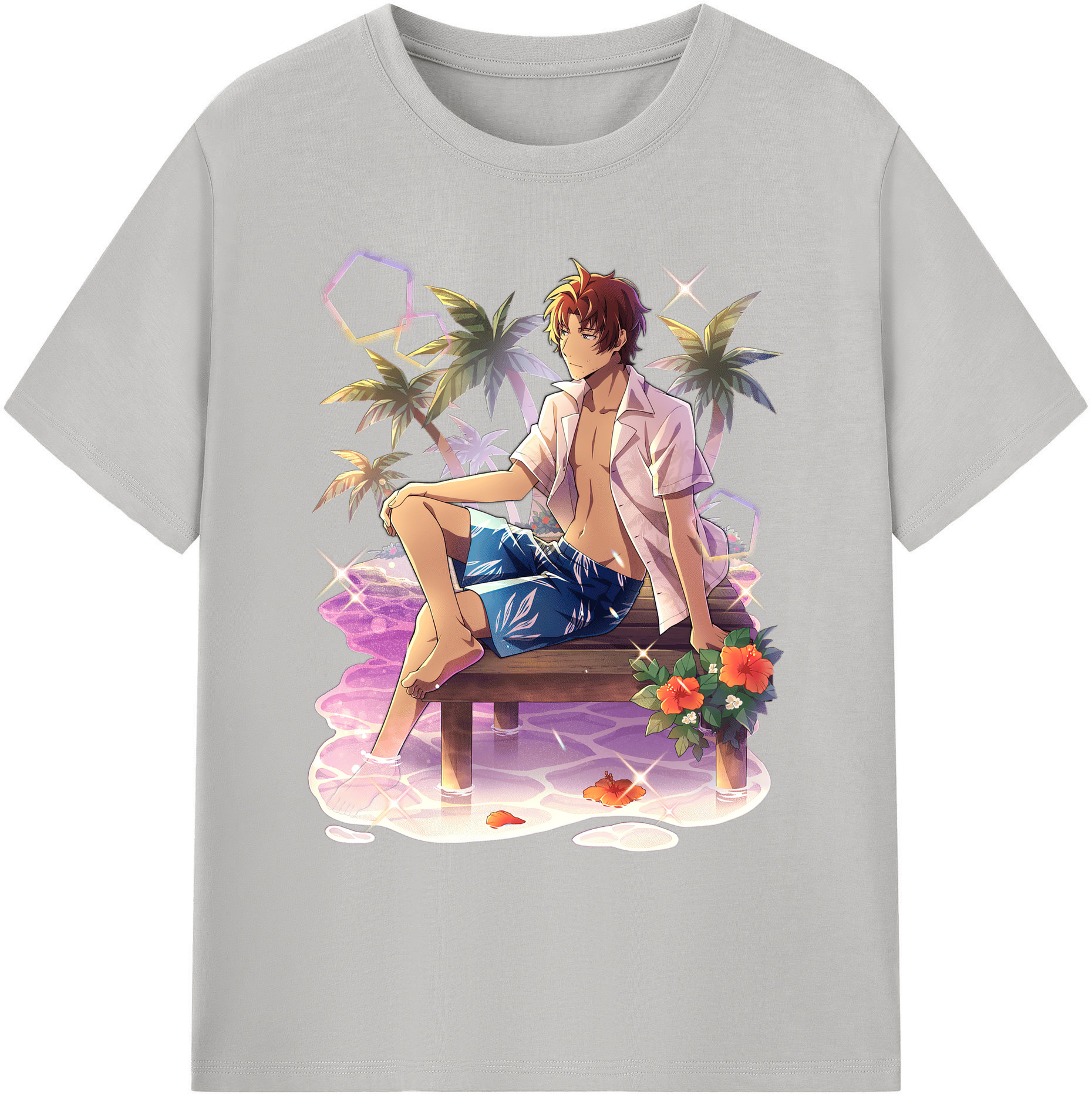 （画像用） 文豪ストレイドッグス Bungo Stray Dogs 綿100％ メンズ半袖Tシャツ｜肌触りやわらか＆通気性