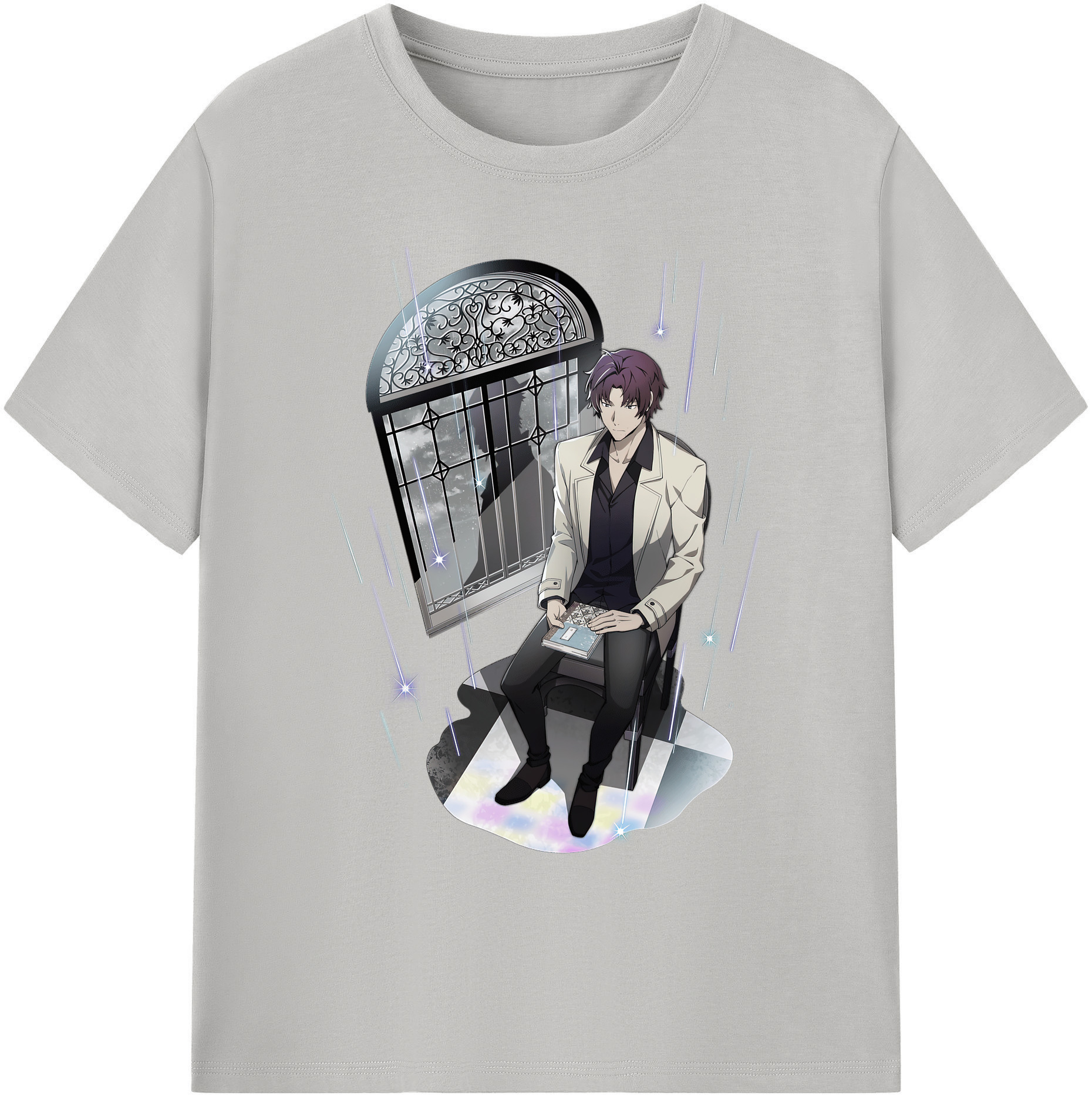 （画像用） 文豪ストレイドッグス Bungo Stray Dogs 綿100％ メンズ半袖Tシャツ｜肌触りやわらか＆通気性