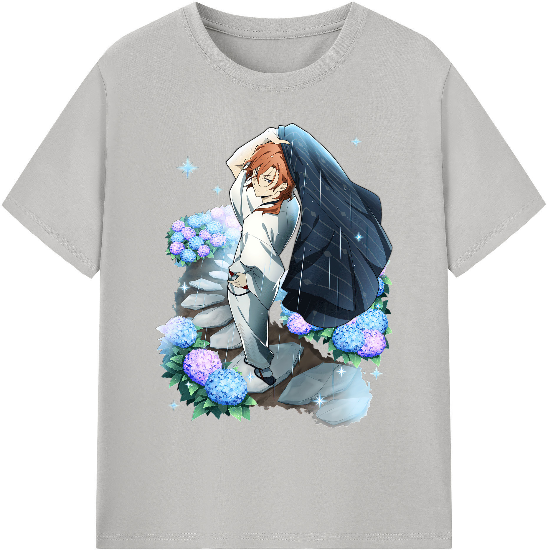 （画像用） 文豪ストレイドッグス Bungo Stray Dogs 綿100％ メンズ半袖Tシャツ｜肌触りやわらか＆通気性