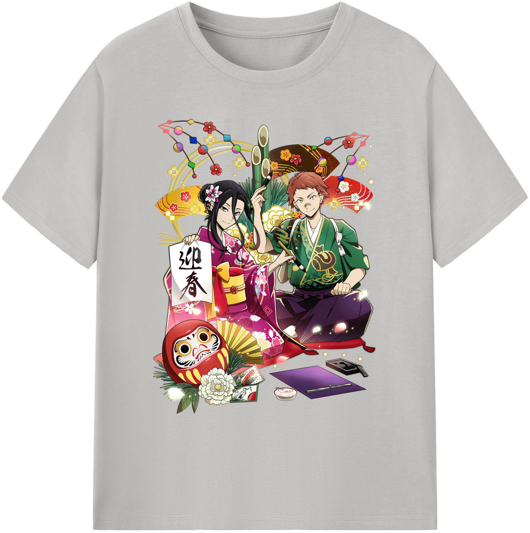 （画像用） 文豪ストレイドッグス Bungo Stray Dogs 綿100％ メンズ半袖Tシャツ｜肌触りやわらか＆通気性