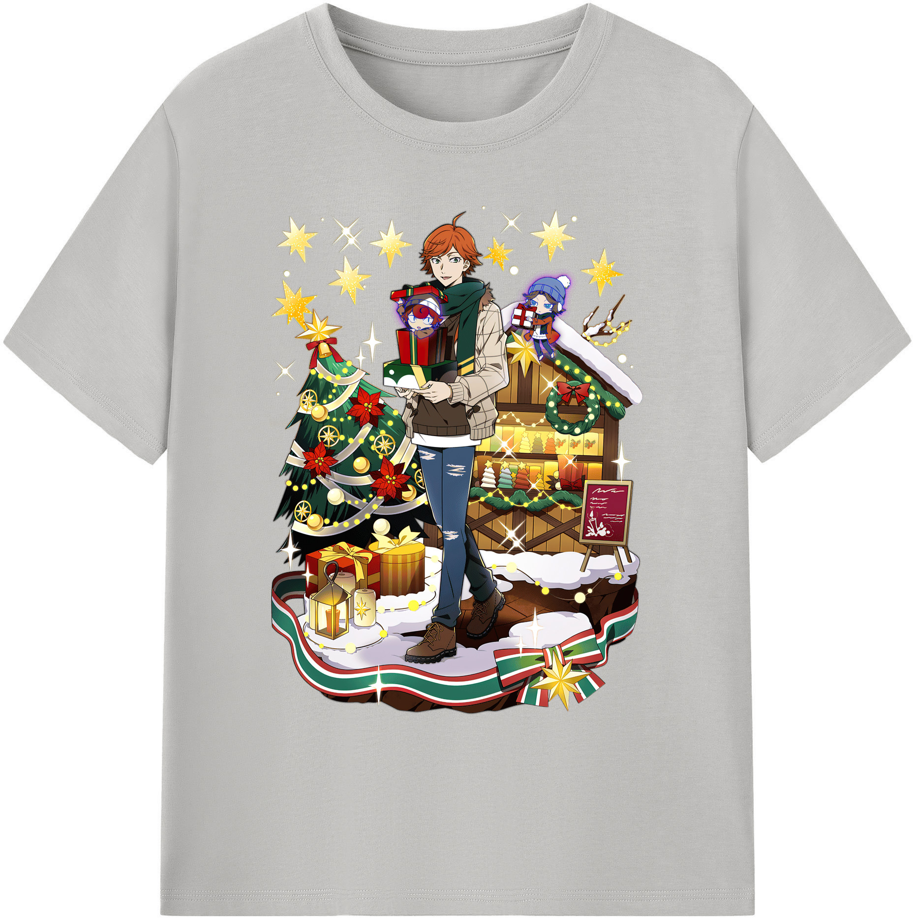 （画像用） 文豪ストレイドッグス Bungo Stray Dogs 綿100％ メンズ半袖Tシャツ｜肌触りやわらか＆通気性