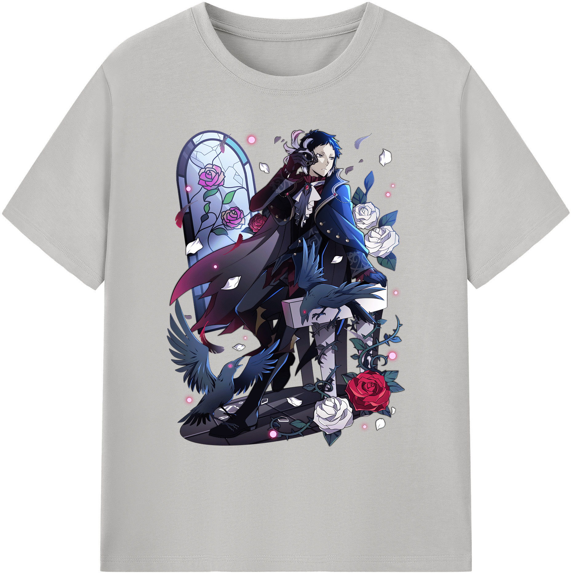 （画像用） 文豪ストレイドッグス Bungo Stray Dogs 綿100％ メンズ半袖Tシャツ｜肌触りやわらか＆通気性