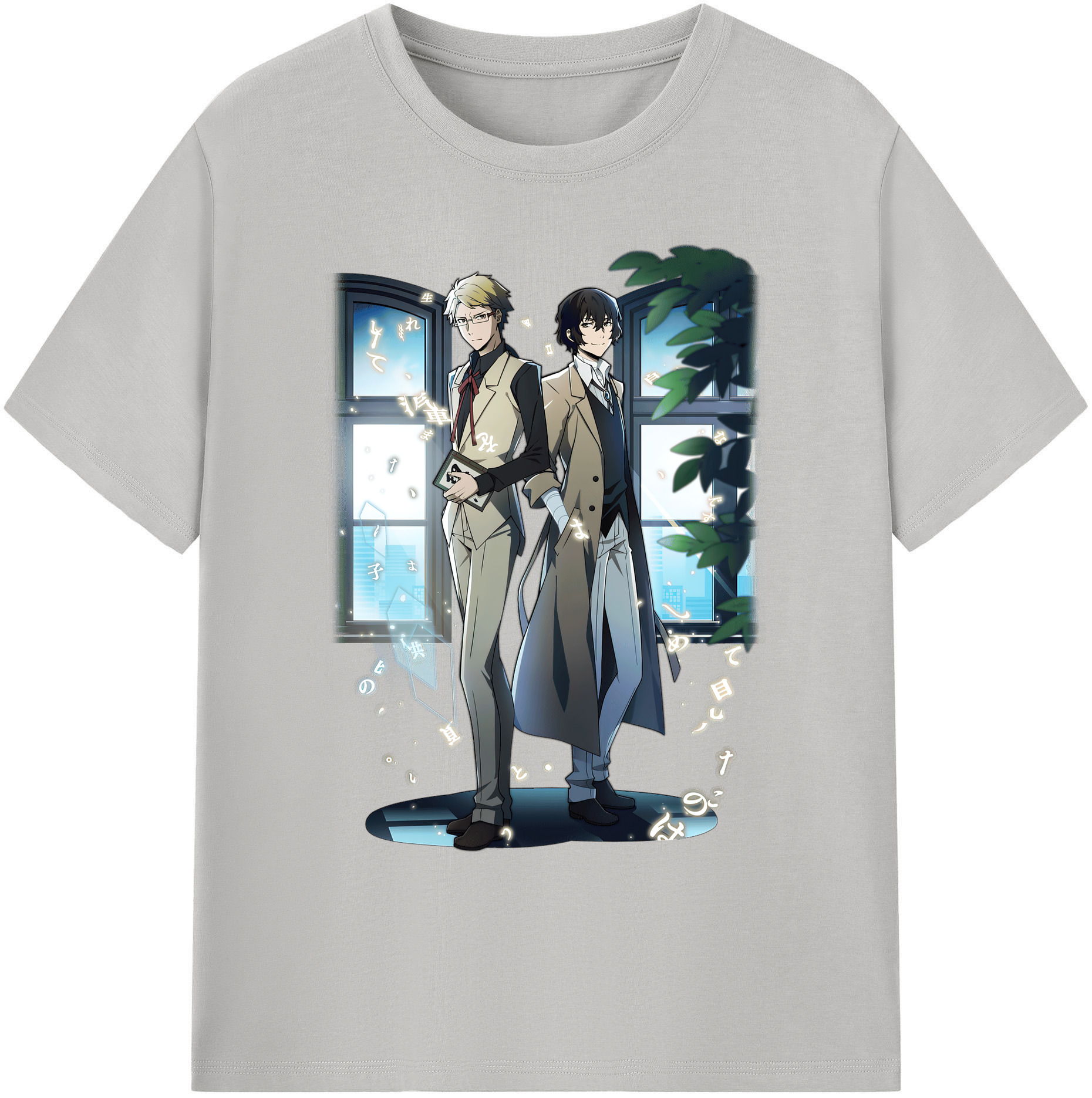 （画像用） 文豪ストレイドッグス Bungo Stray Dogs 綿100％ メンズ半袖Tシャツ｜肌触りやわらか＆通気性