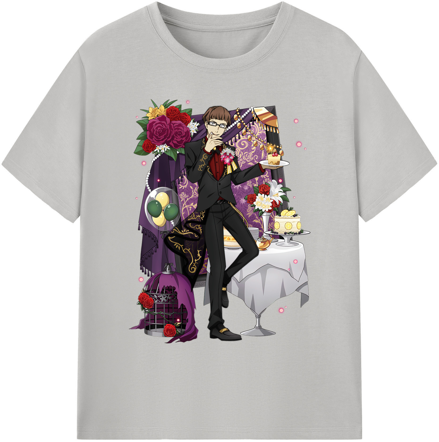 （画像用） 文豪ストレイドッグス Bungo Stray Dogs 綿100％ メンズ半袖Tシャツ｜肌触りやわらか＆通気性