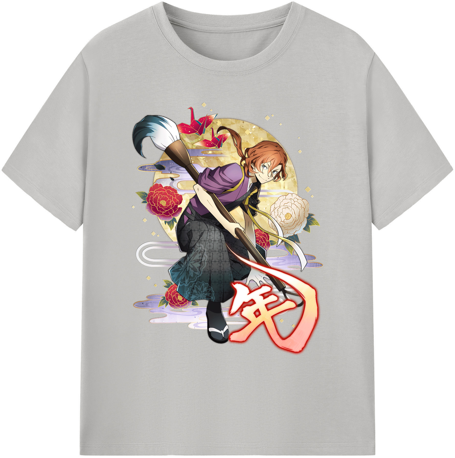 （画像用） 文豪ストレイドッグス Bungo Stray Dogs 綿100％ メンズ半袖Tシャツ｜肌触りやわらか＆通気性