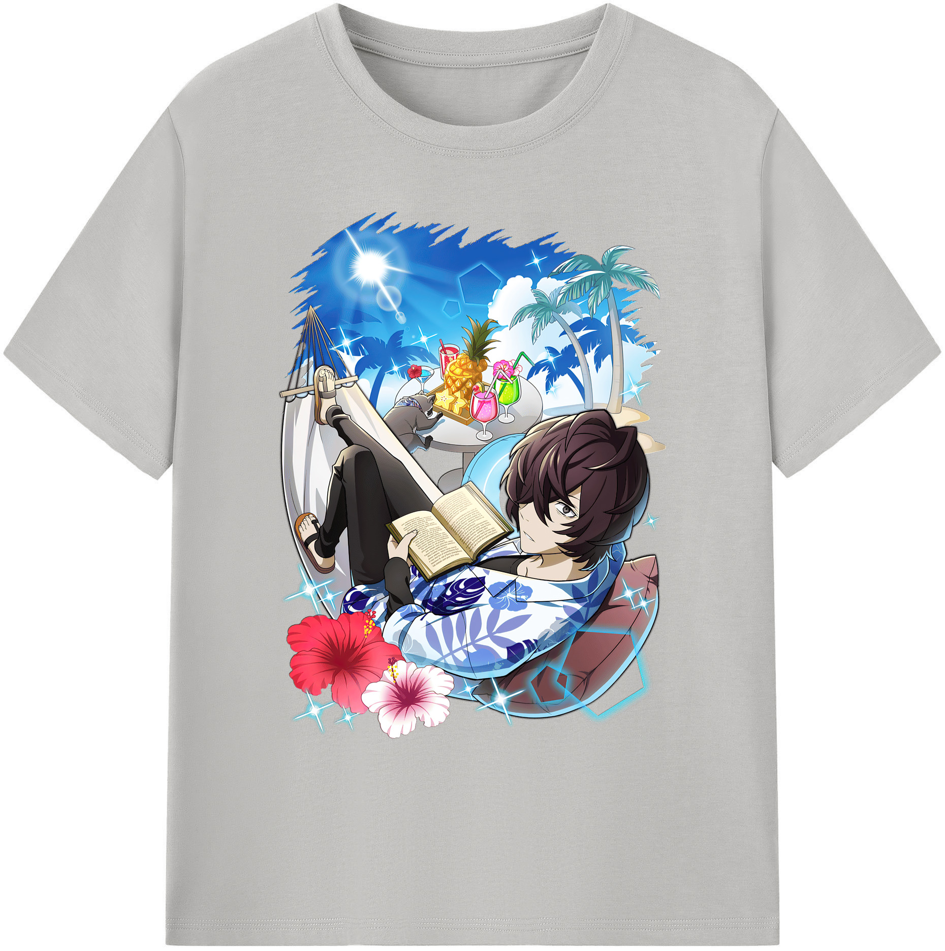 （画像用） 文豪ストレイドッグス Bungo Stray Dogs 綿100％ メンズ半袖Tシャツ｜肌触りやわらか＆通気性