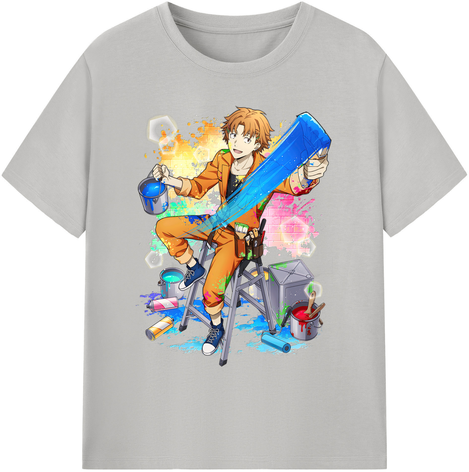 （画像用） 文豪ストレイドッグス Bungo Stray Dogs 綿100％ メンズ半袖Tシャツ｜肌触りやわらか＆通気性