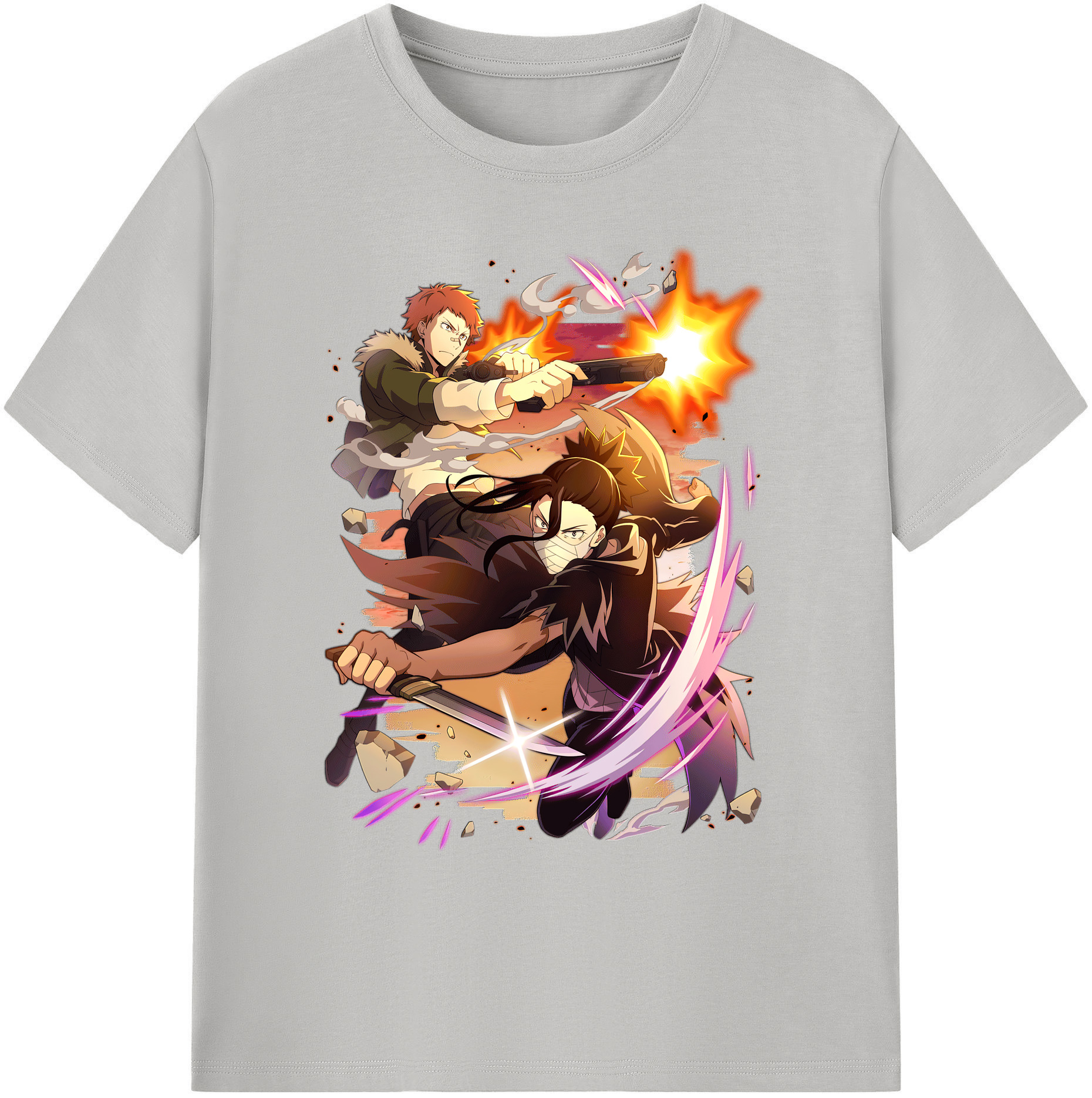 （画像用） 文豪ストレイドッグス Bungo Stray Dogs 綿100％ メンズ半袖Tシャツ｜肌触りやわらか＆通気性