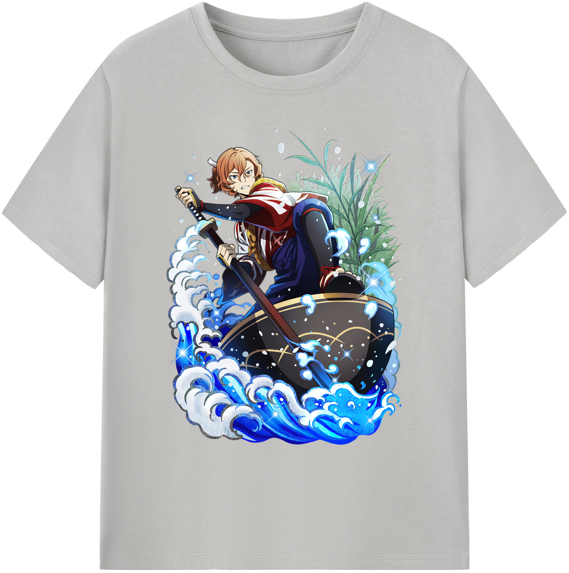 （画像用） 文豪ストレイドッグス Bungo Stray Dogs 綿100％ メンズ半袖Tシャツ｜肌触りやわらか＆通気性