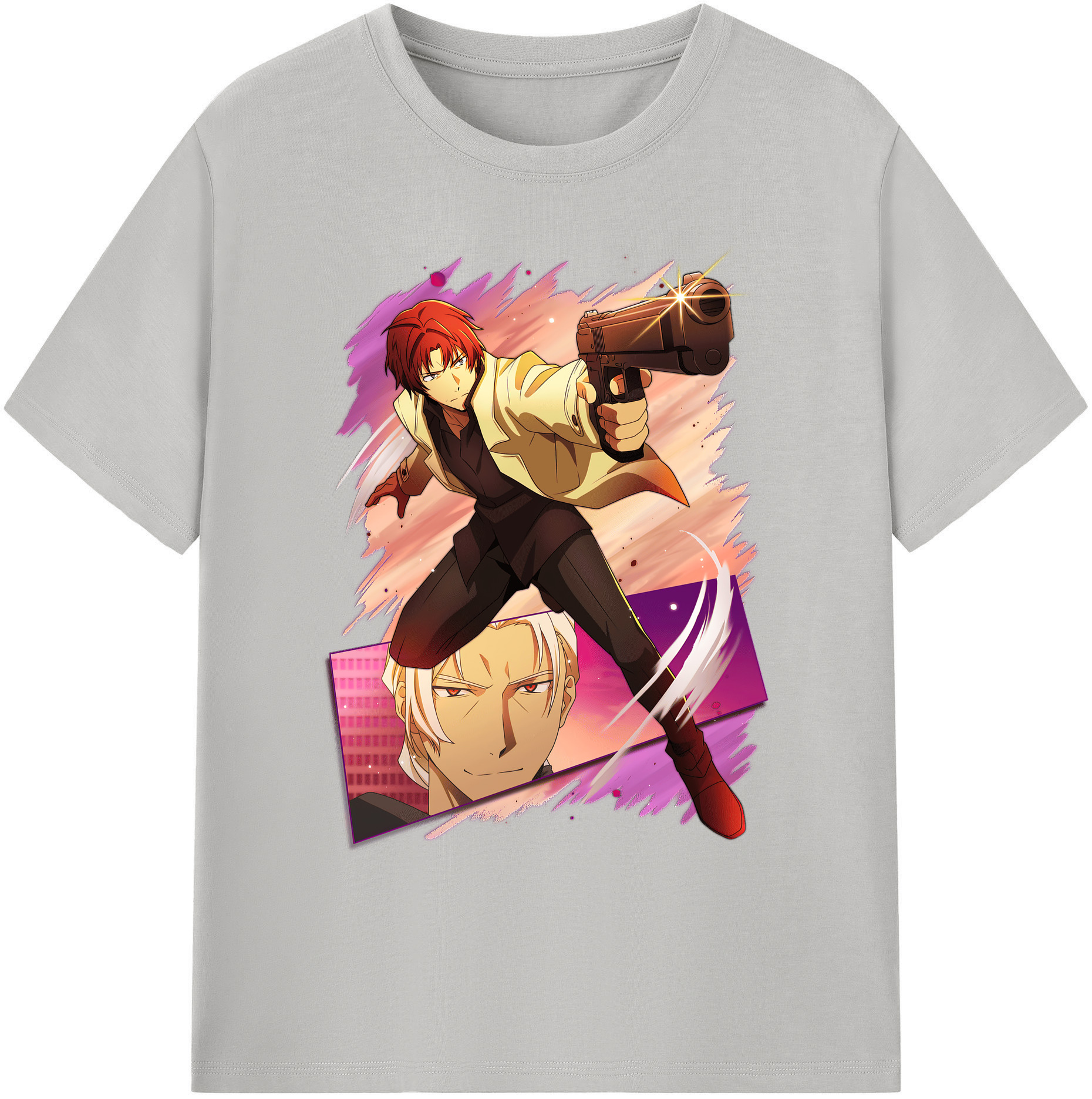（画像用） 文豪ストレイドッグス Bungo Stray Dogs 綿100％ メンズ半袖Tシャツ｜肌触りやわらか＆通気性
