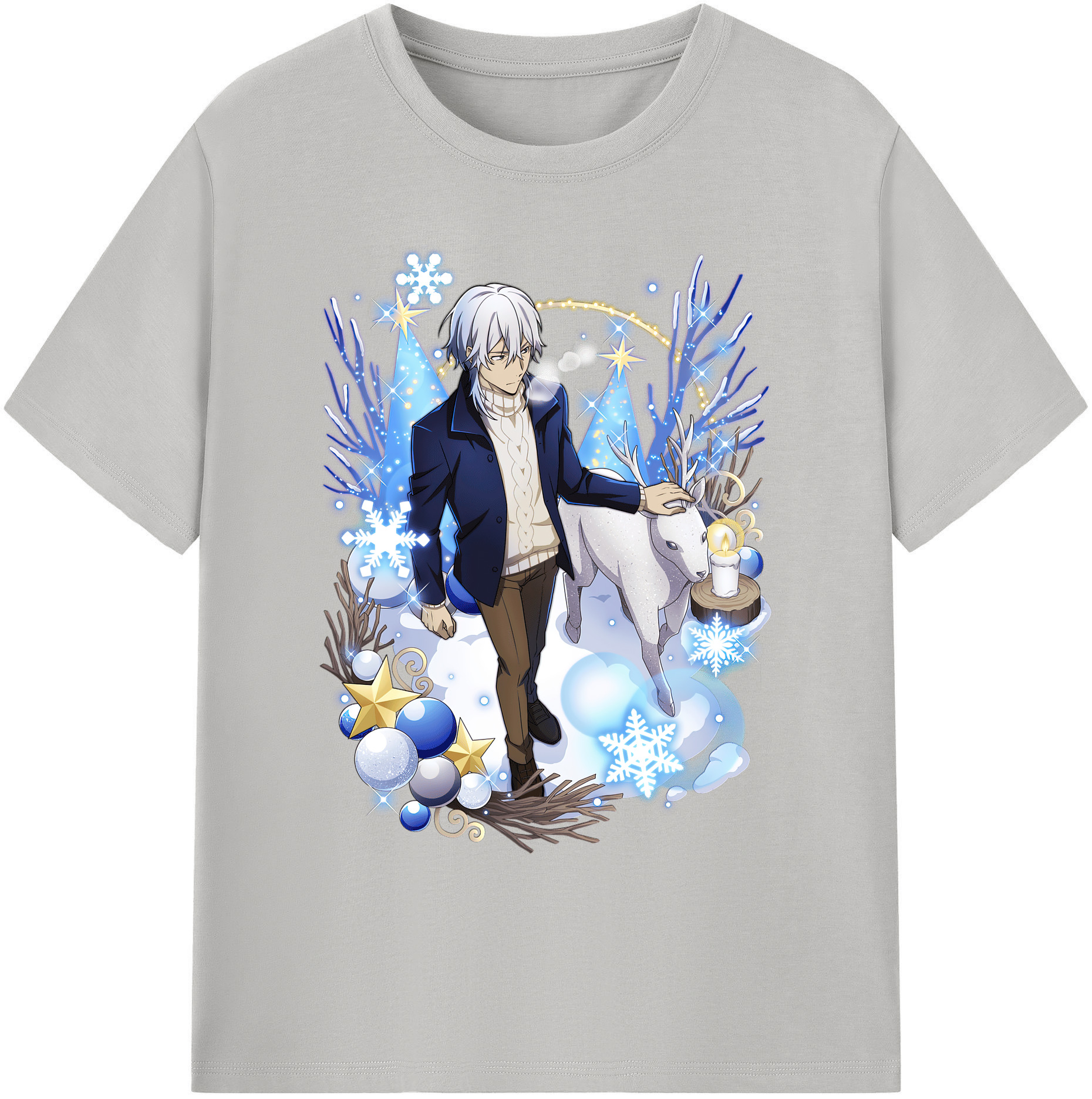 （画像用） 文豪ストレイドッグス Bungo Stray Dogs 綿100％ メンズ半袖Tシャツ｜肌触りやわらか＆通気性