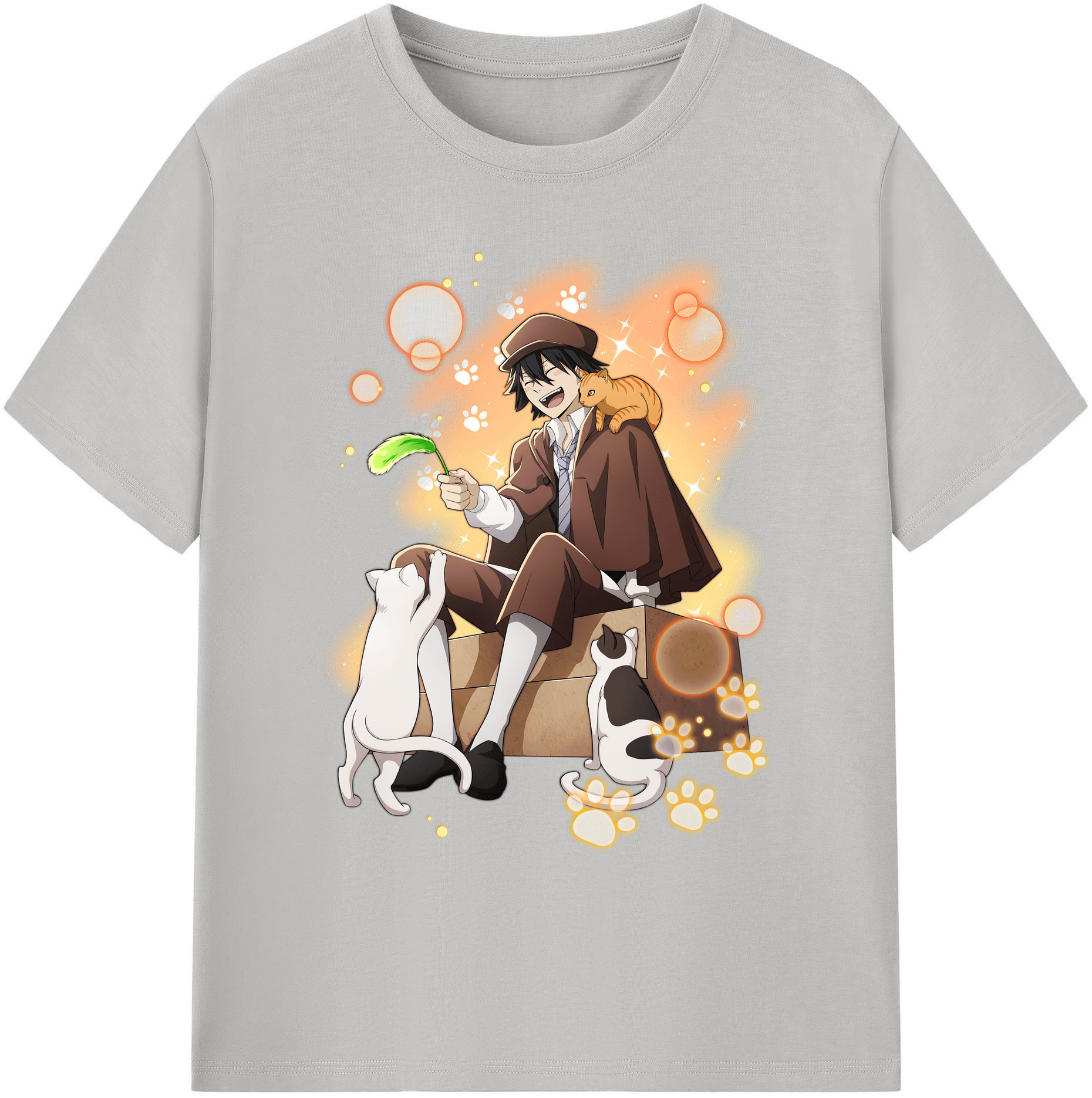 （画像用） 文豪ストレイドッグス Bungo Stray Dogs 綿100％ メンズ半袖Tシャツ｜肌触りやわらか＆通気性