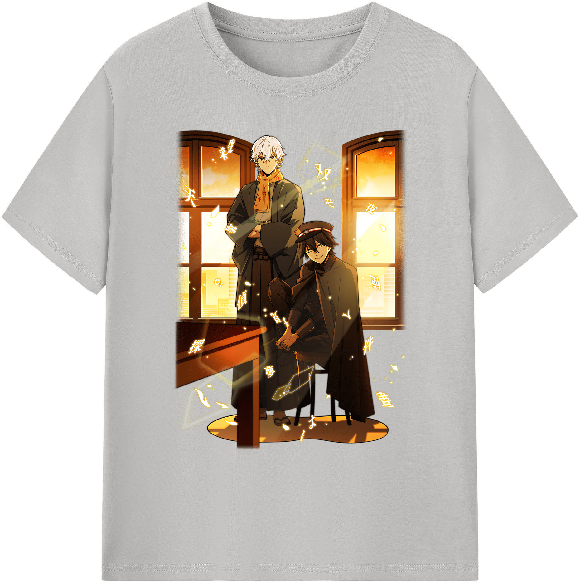 （画像用） 文豪ストレイドッグス Bungo Stray Dogs 綿100％ メンズ半袖Tシャツ｜肌触りやわらか＆通気性