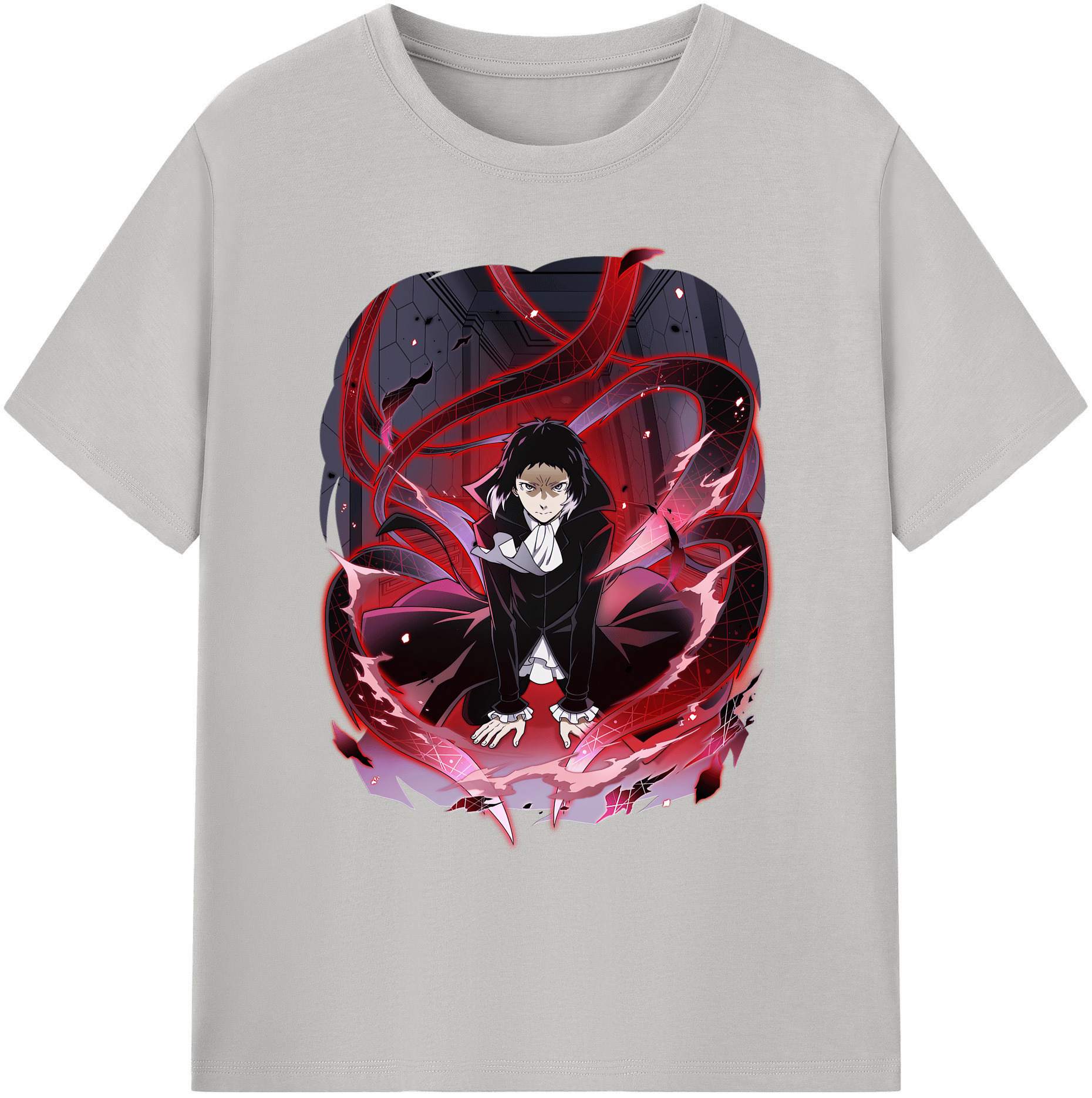 （画像用） 文豪ストレイドッグス Bungo Stray Dogs 綿100％ メンズ半袖Tシャツ｜肌触りやわらか＆通気性
