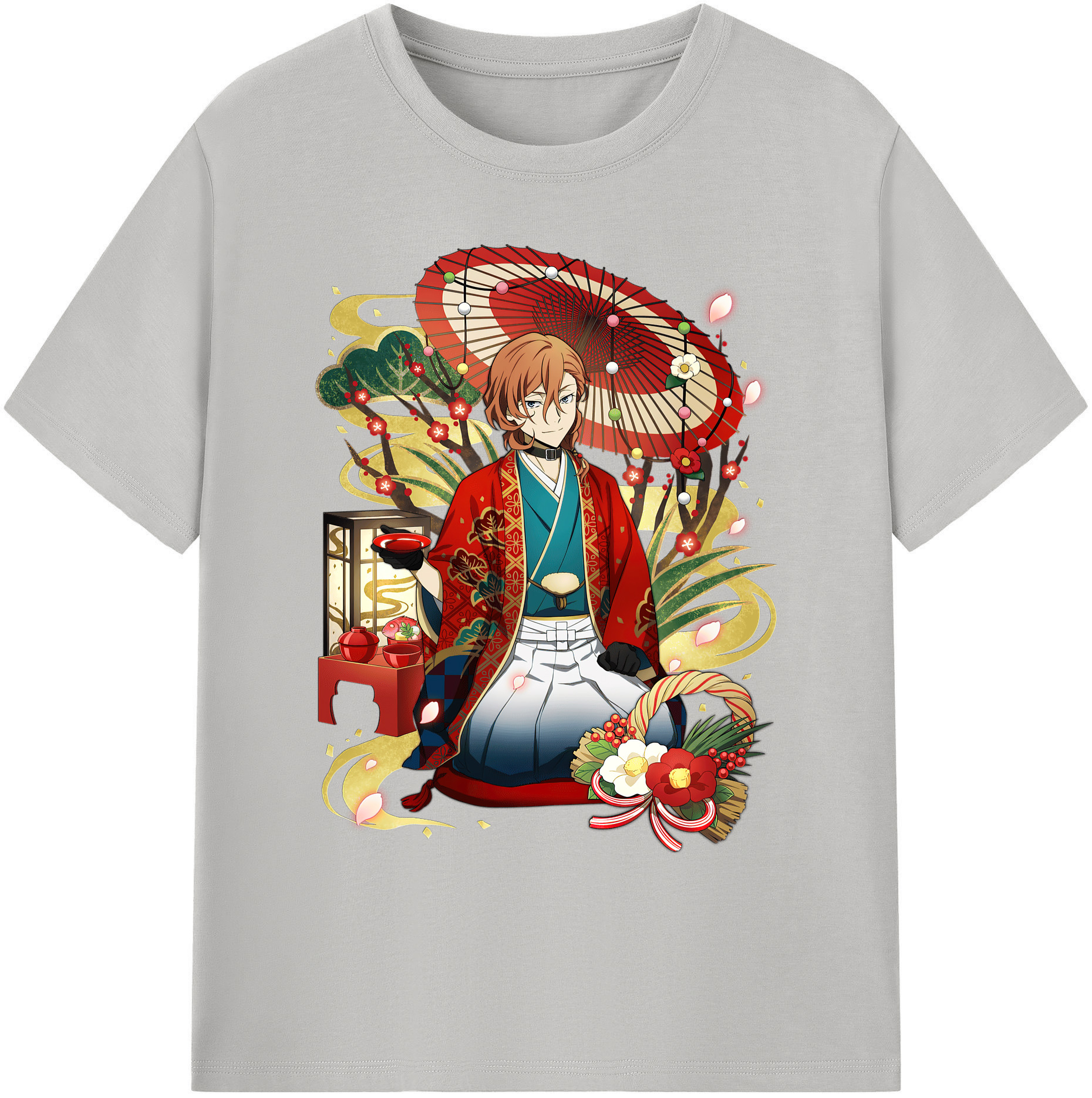 （画像用） 文豪ストレイドッグス Bungo Stray Dogs 綿100％ メンズ半袖Tシャツ｜肌触りやわらか＆通気性