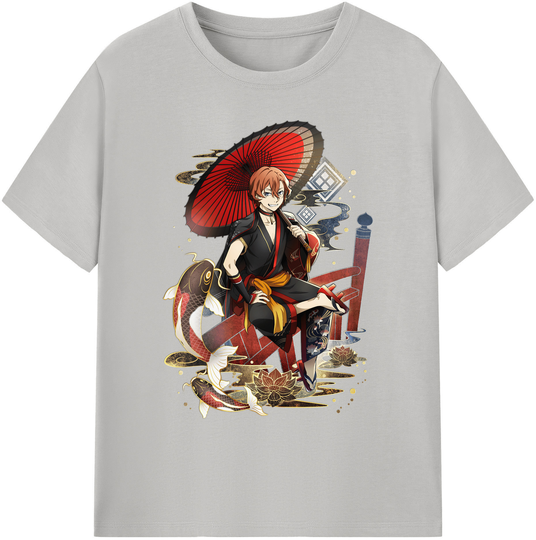 （画像用） 文豪ストレイドッグス Bungo Stray Dogs 綿100％ メンズ半袖Tシャツ｜肌触りやわらか＆通気性