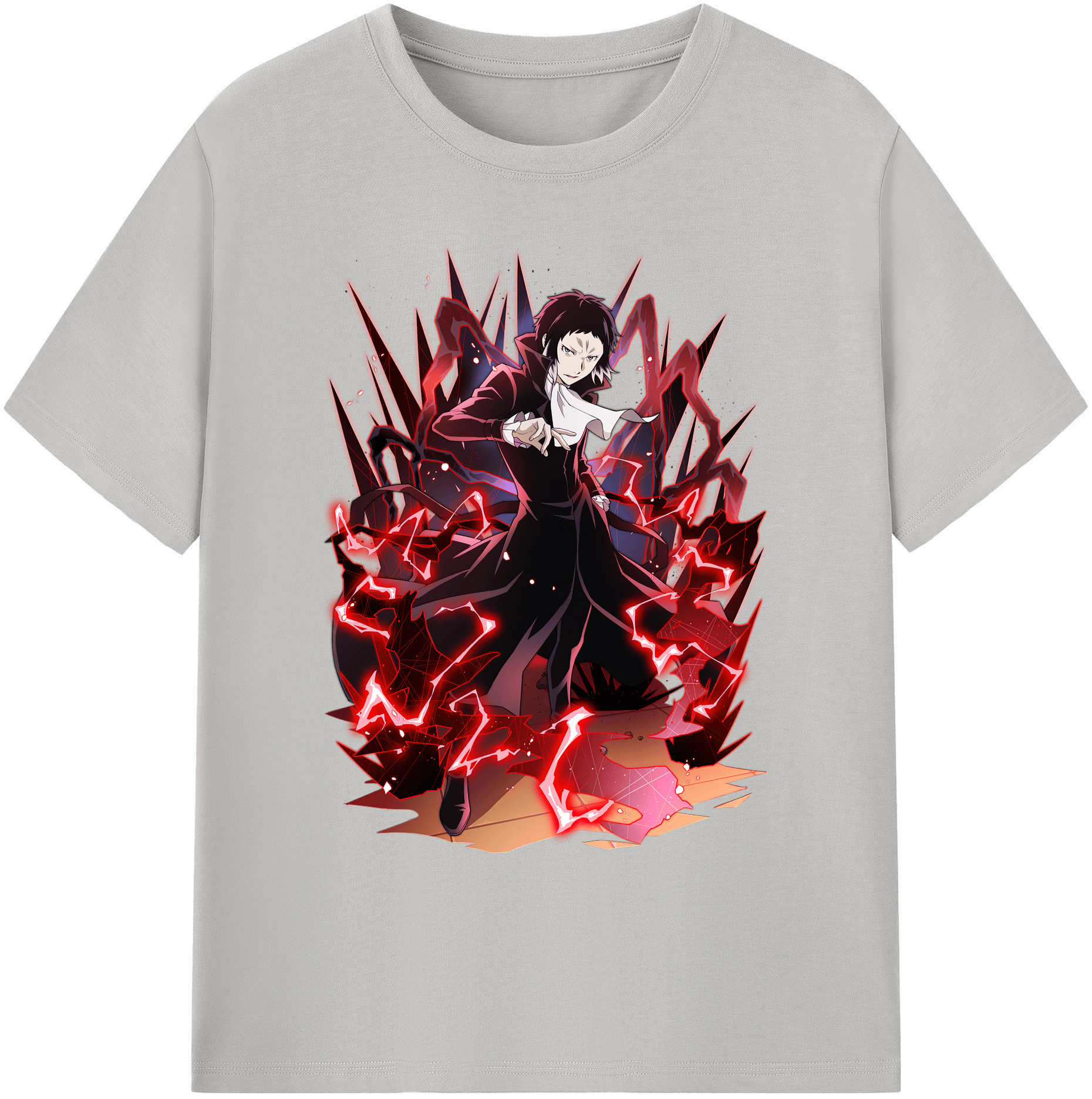 （画像用） 文豪ストレイドッグス Bungo Stray Dogs 綿100％ メンズ半袖Tシャツ｜肌触りやわらか＆通気性