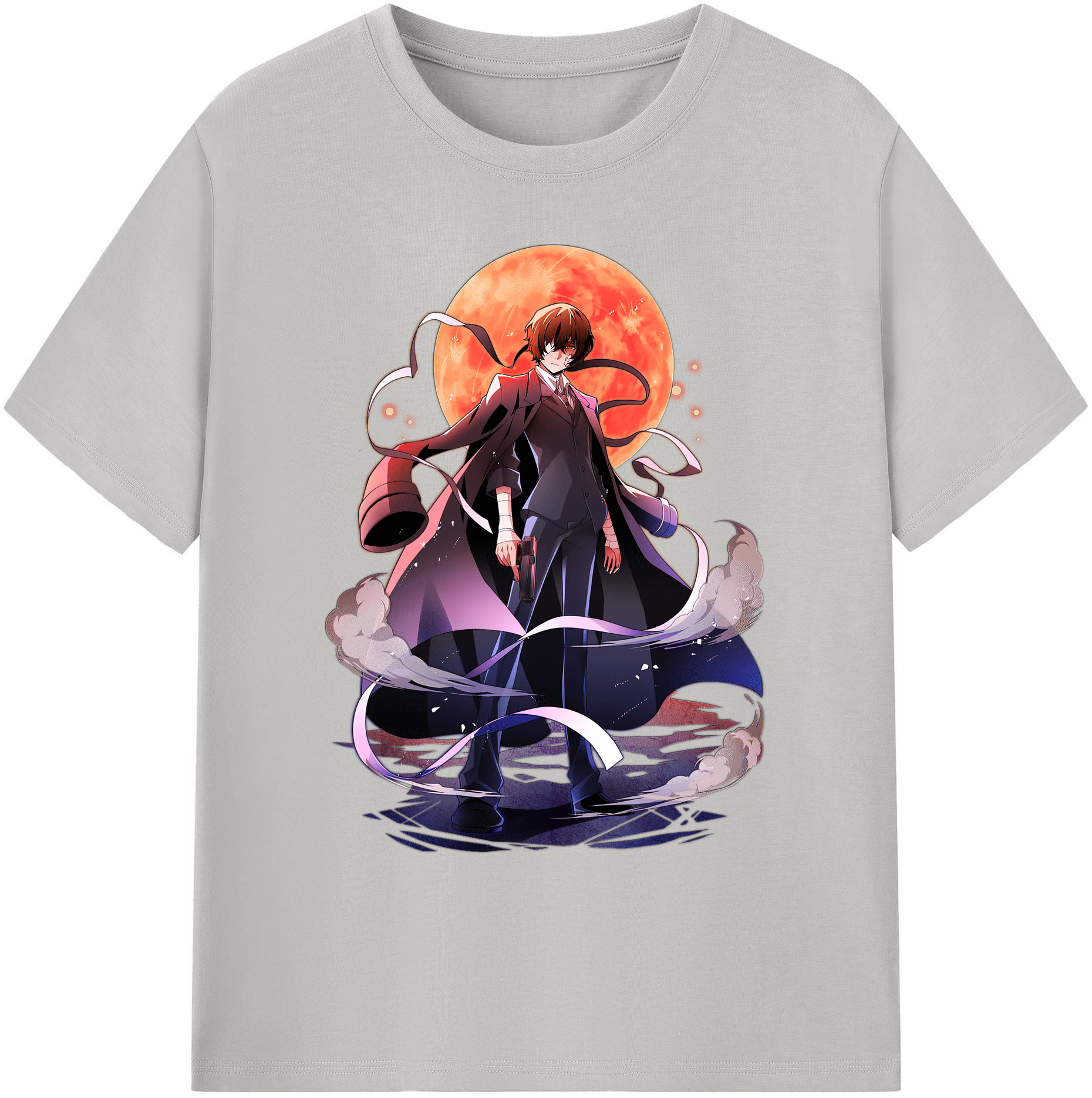 （画像用） 文豪ストレイドッグス Bungo Stray Dogs 綿100％ メンズ半袖Tシャツ｜肌触りやわらか＆通気性