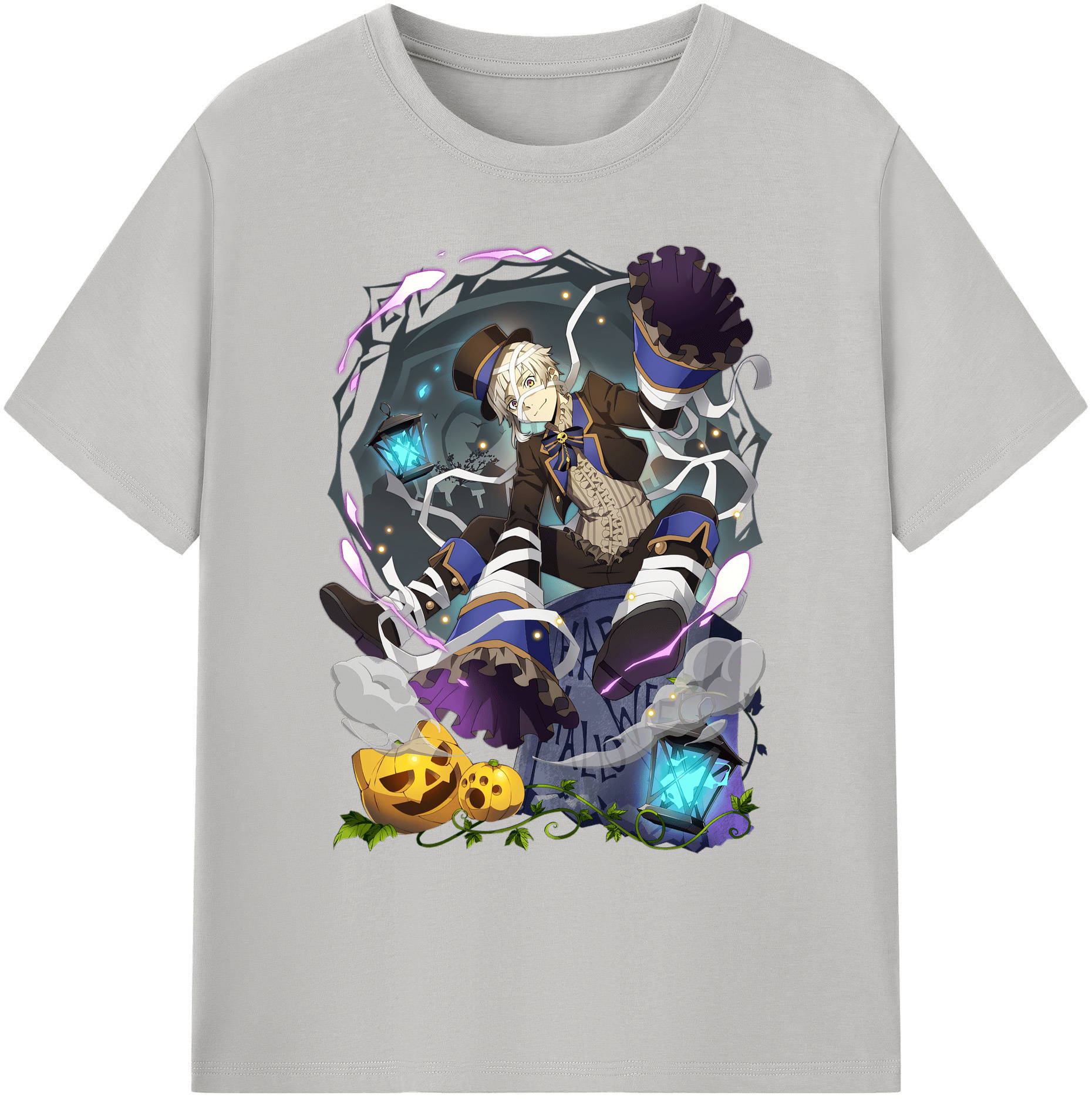 （画像用） 文豪ストレイドッグス Bungo Stray Dogs 綿100％ メンズ半袖Tシャツ｜肌触りやわらか＆通気性