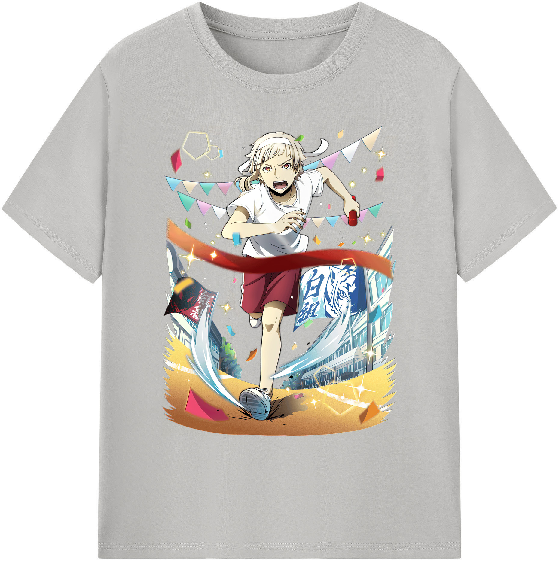 （画像用） 文豪ストレイドッグス Bungo Stray Dogs 綿100％ メンズ半袖Tシャツ｜肌触りやわらか＆通気性