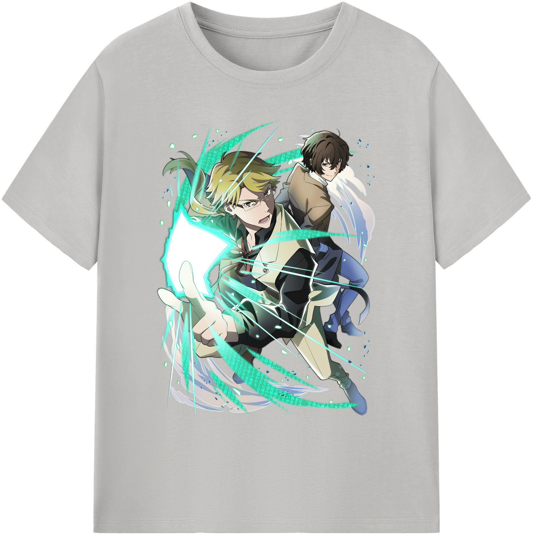 （画像用） 文豪ストレイドッグス Bungo Stray Dogs 綿100％ メンズ半袖Tシャツ｜肌触りやわらか＆通気性