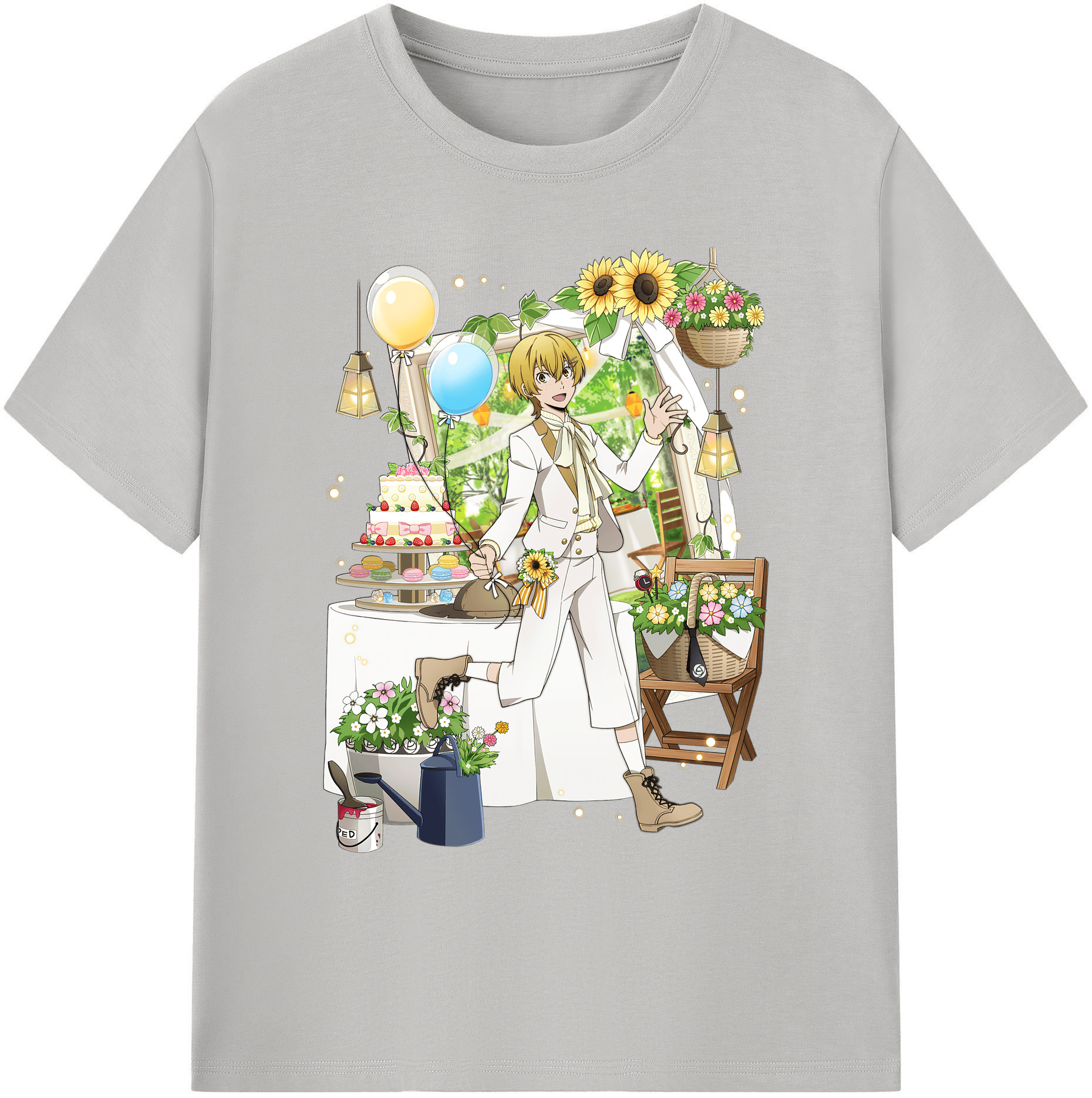 文豪ストレイドッグス Bungo Stray Dogs 綿100％ メンズ半袖Tシャツ｜肌触りやわらか＆通気性