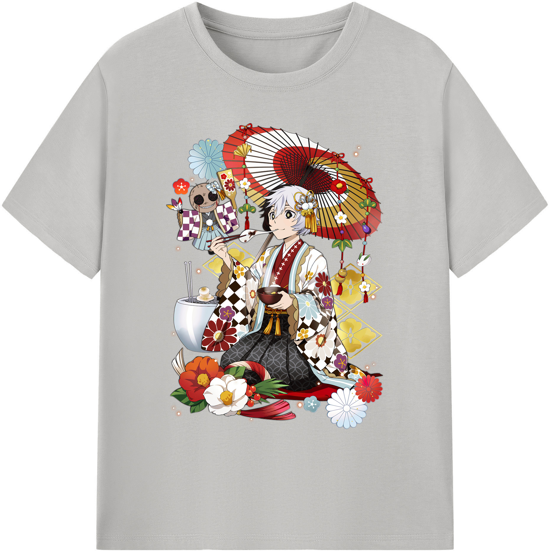 （画像用） 文豪ストレイドッグス Bungo Stray Dogs 綿100％ メンズ半袖Tシャツ｜肌触りやわらか＆通気性