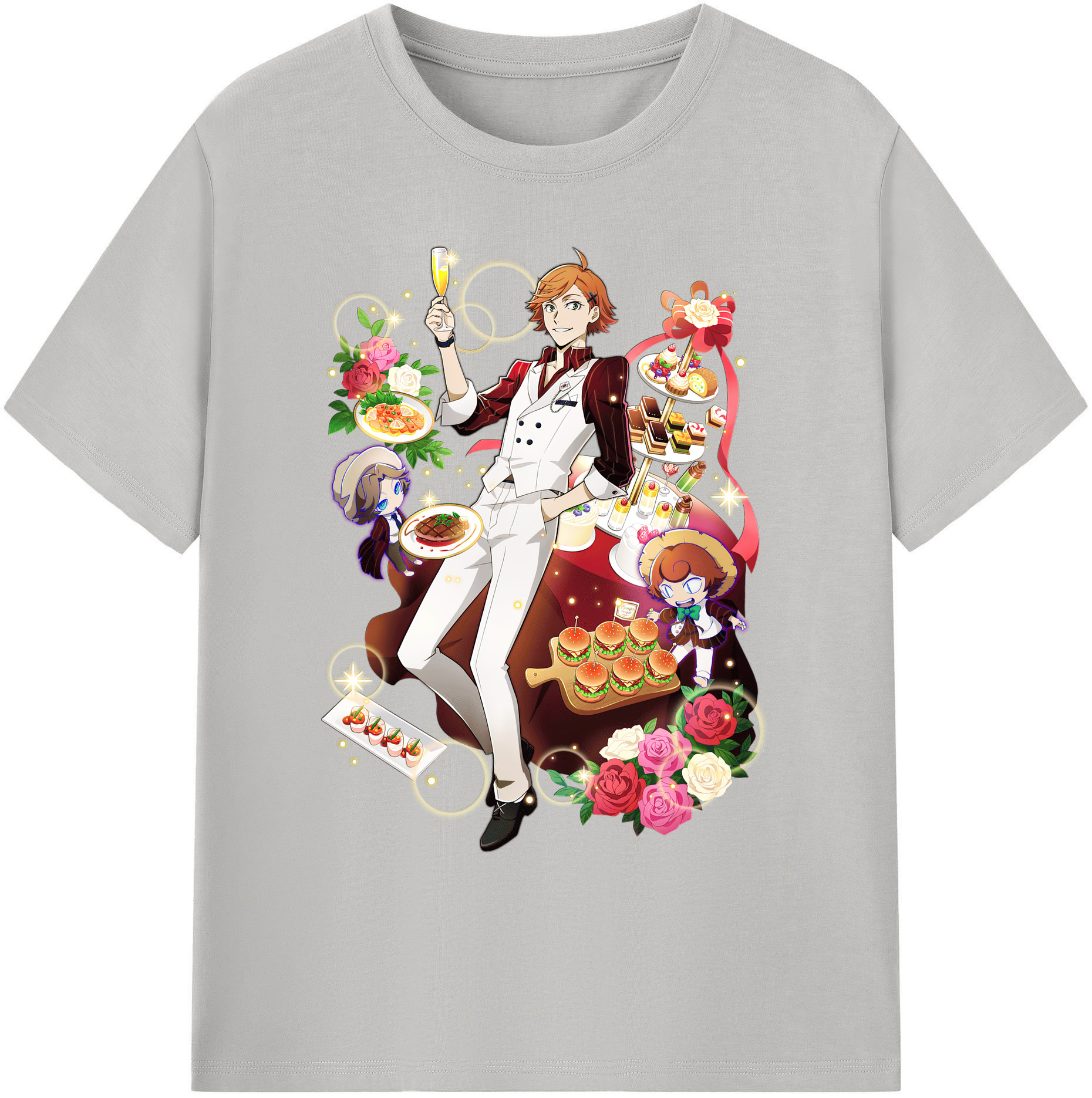 （画像用） 文豪ストレイドッグス Bungo Stray Dogs 綿100％ メンズ半袖Tシャツ｜肌触りやわらか＆通気性