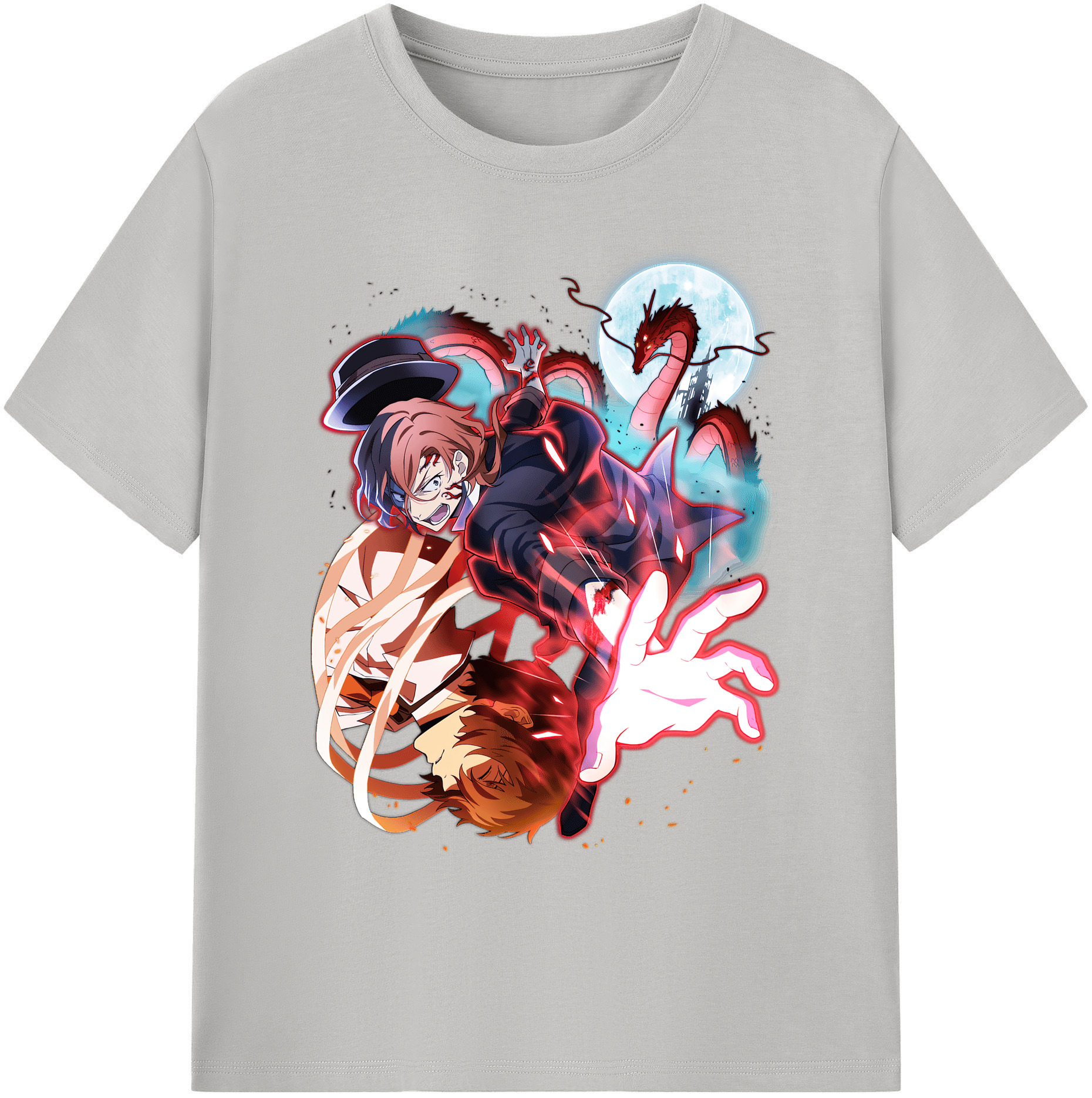 文豪ストレイドッグス Bungo Stray Dogs 綿100％ メンズ半袖Tシャツ｜肌触りやわらか＆通気性