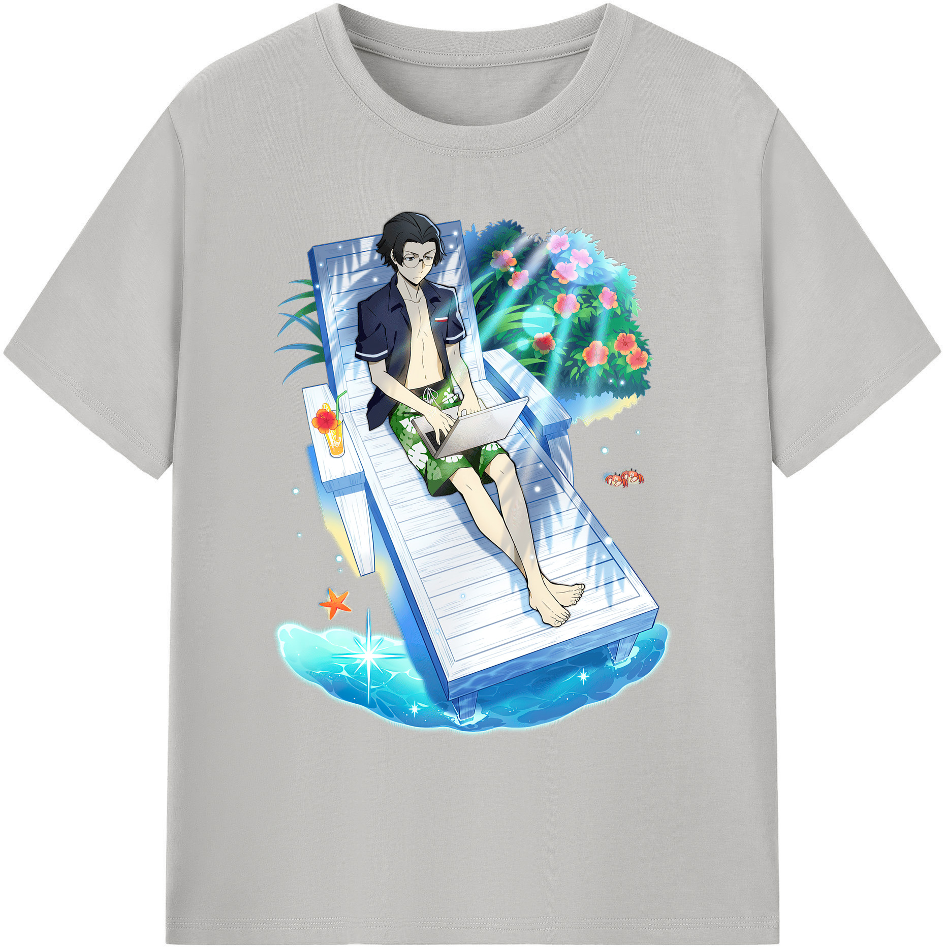（画像用） 文豪ストレイドッグス Bungo Stray Dogs 綿100％ メンズ半袖Tシャツ｜肌触りやわらか＆通気性