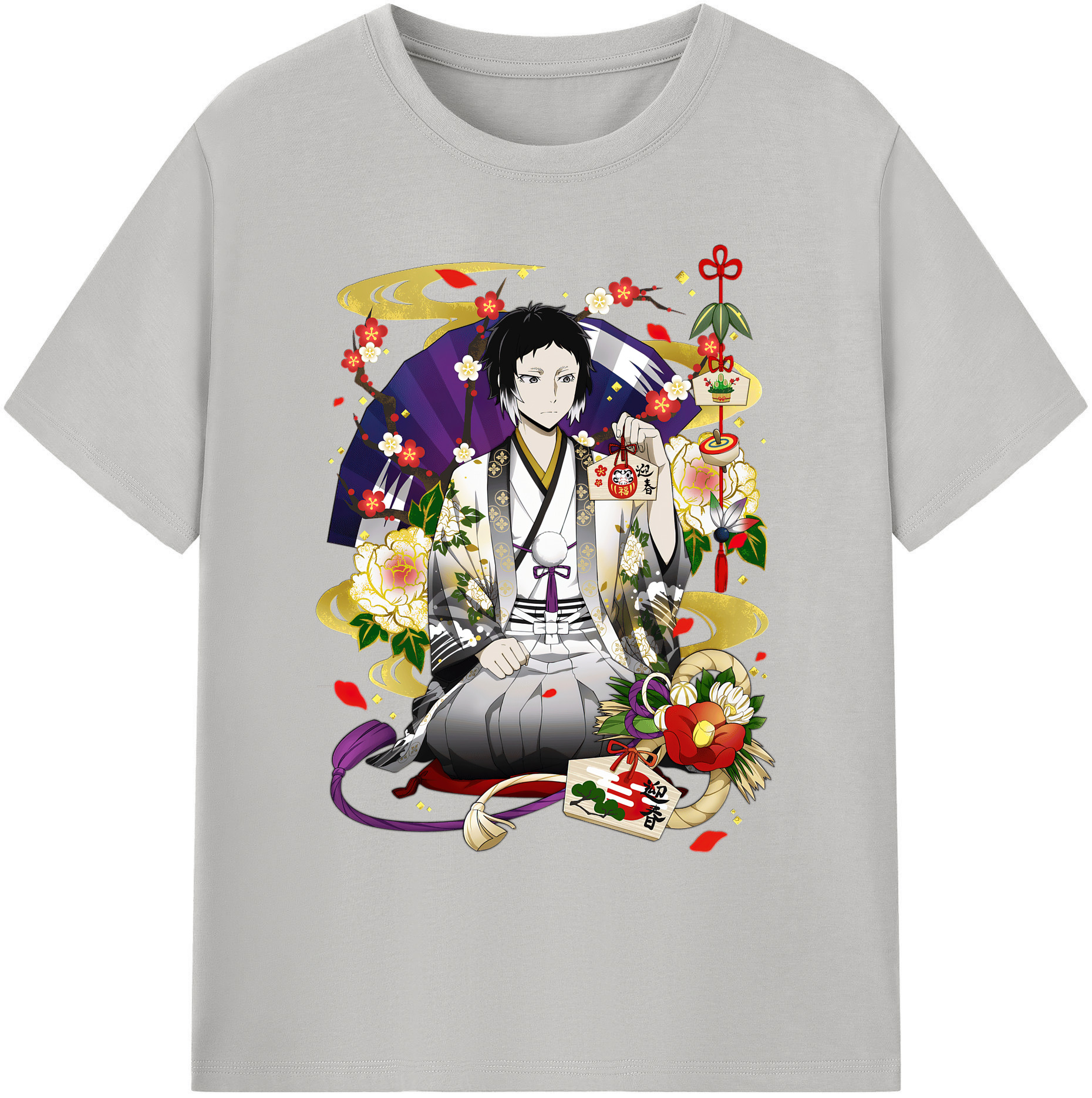 （画像用） 文豪ストレイドッグス Bungo Stray Dogs 綿100％ メンズ半袖Tシャツ｜肌触りやわらか＆通気性