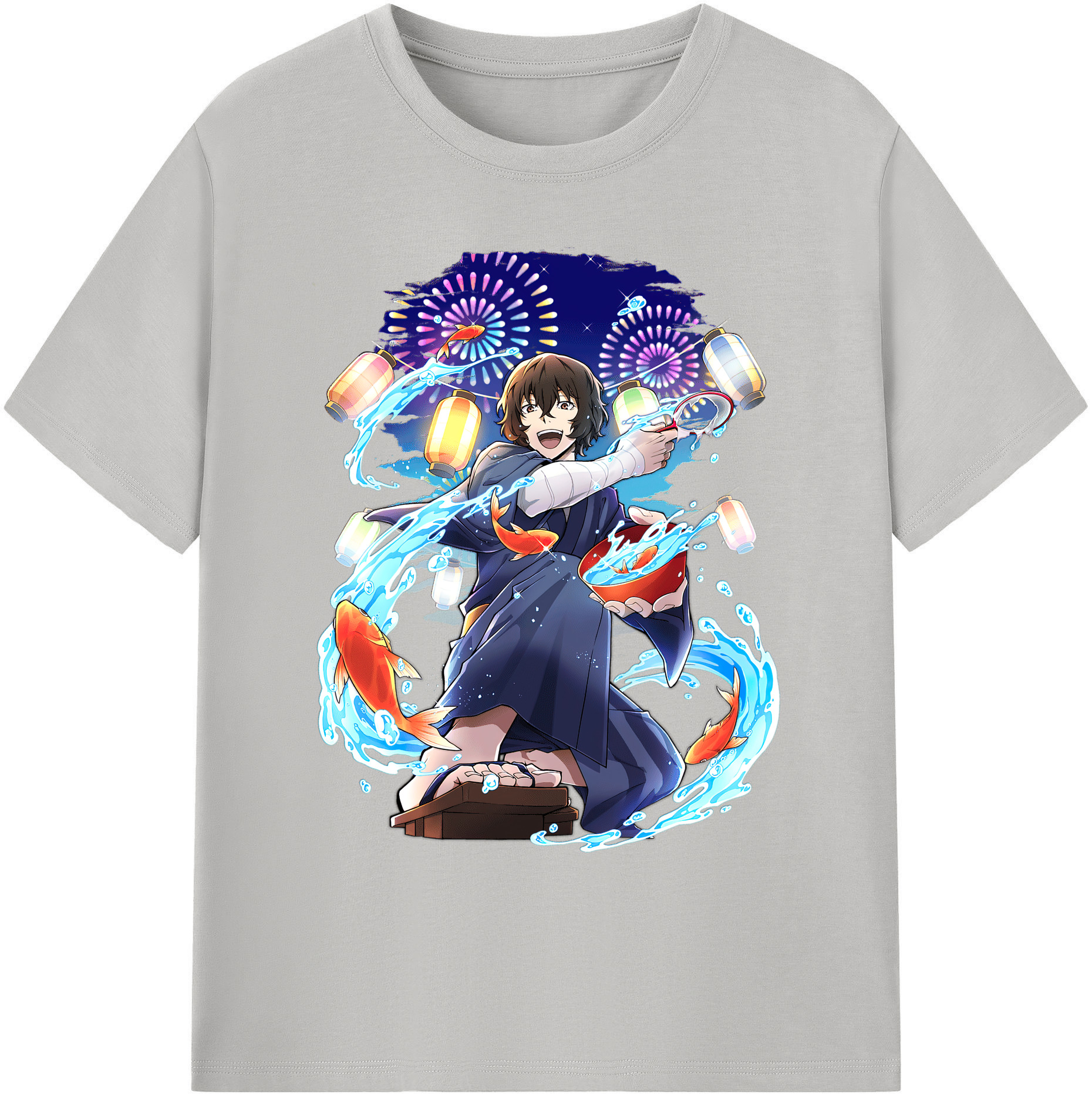 （画像用） 文豪ストレイドッグス Bungo Stray Dogs 綿100％ メンズ半袖Tシャツ｜肌触りやわらか＆通気性