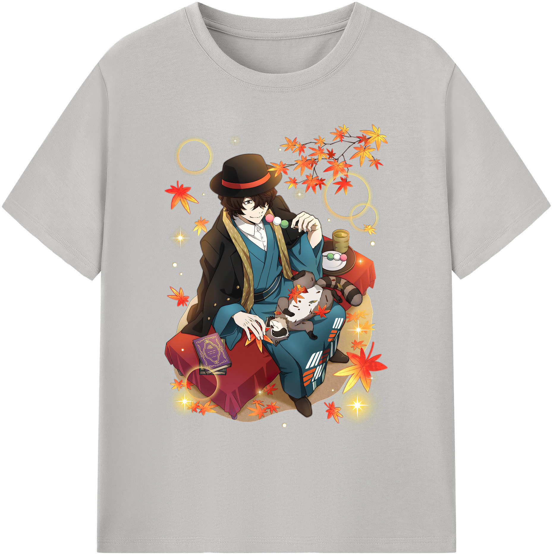 （画像用） 文豪ストレイドッグス Bungo Stray Dogs 綿100％ メンズ半袖Tシャツ｜肌触りやわらか＆通気性