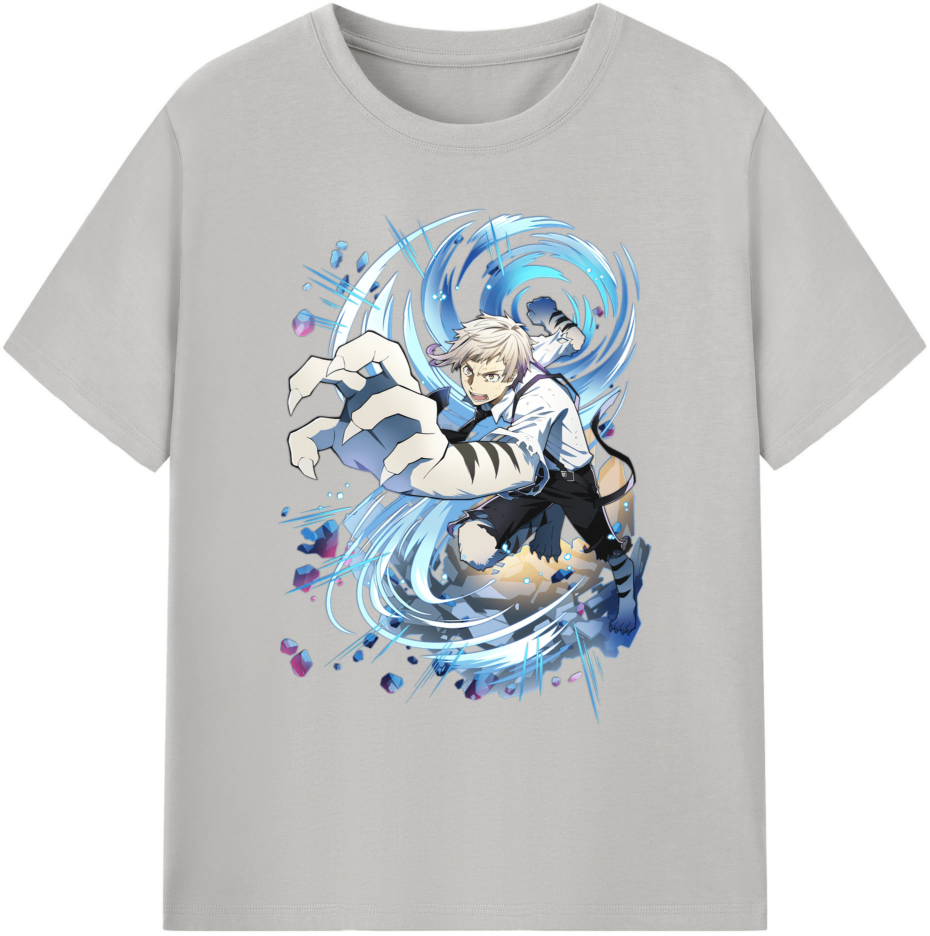 （画像用） 文豪ストレイドッグス Bungo Stray Dogs 綿100％ メンズ半袖Tシャツ｜肌触りやわらか＆通気性